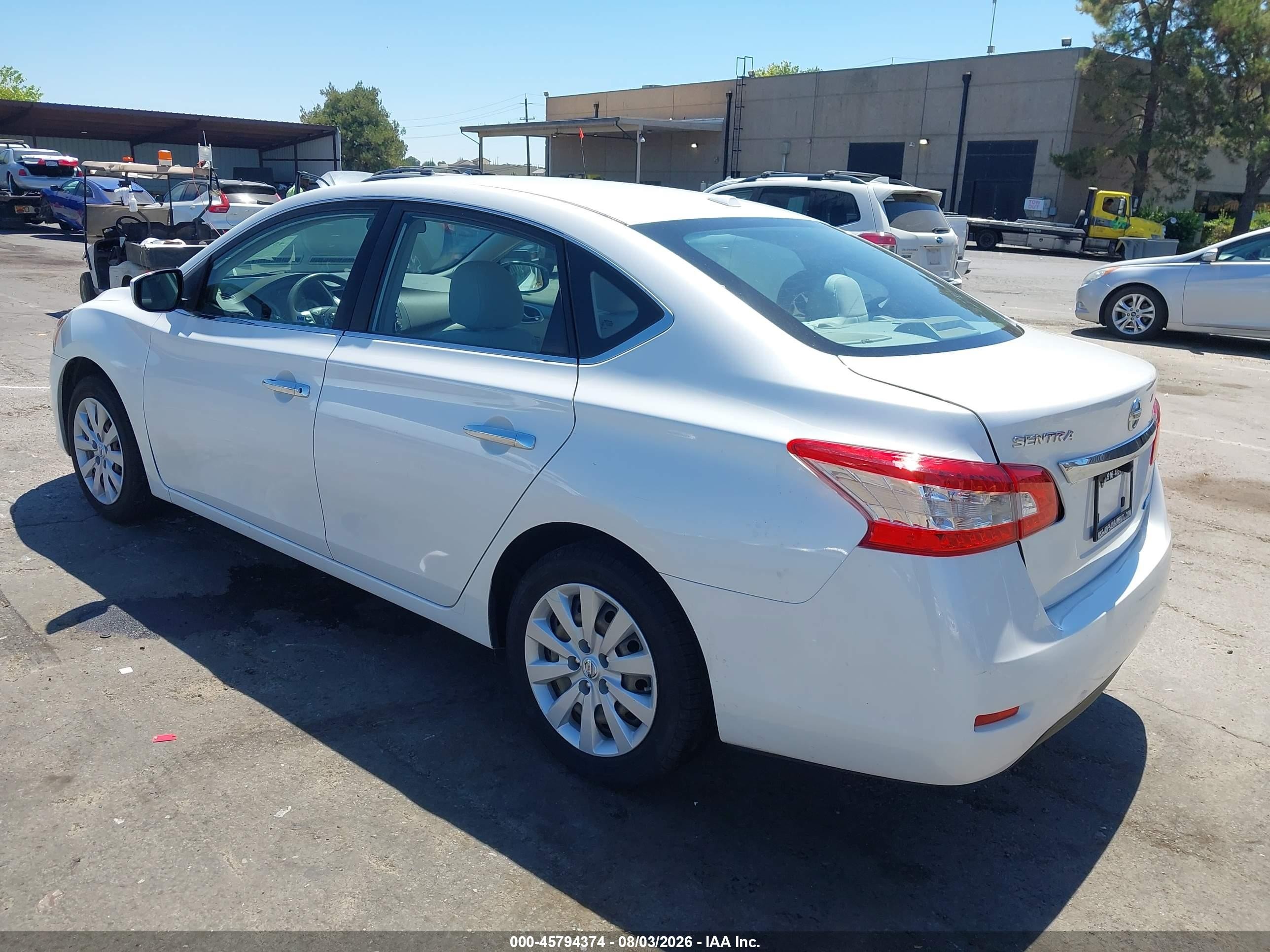 2013 Nissan Sentra Sv White vin: 3N1AB7AP2DL684905