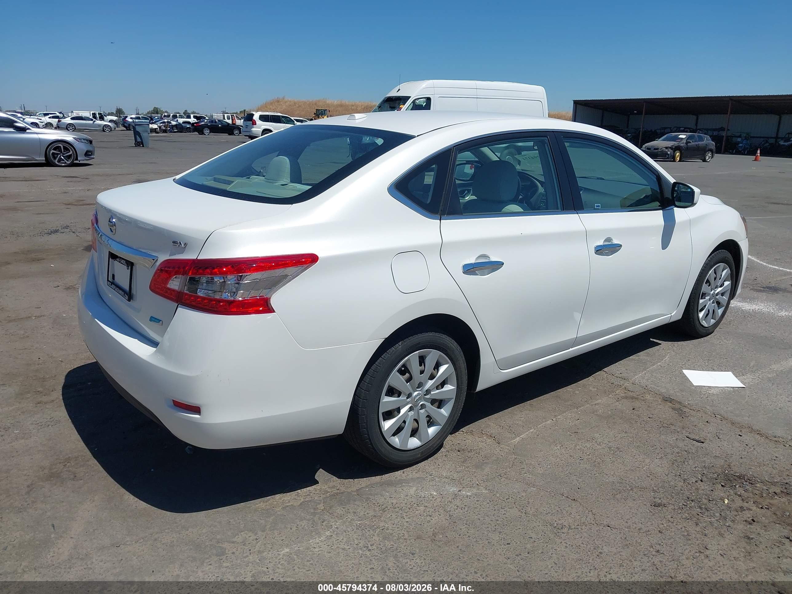 2013 Nissan Sentra Sv White vin: 3N1AB7AP2DL684905