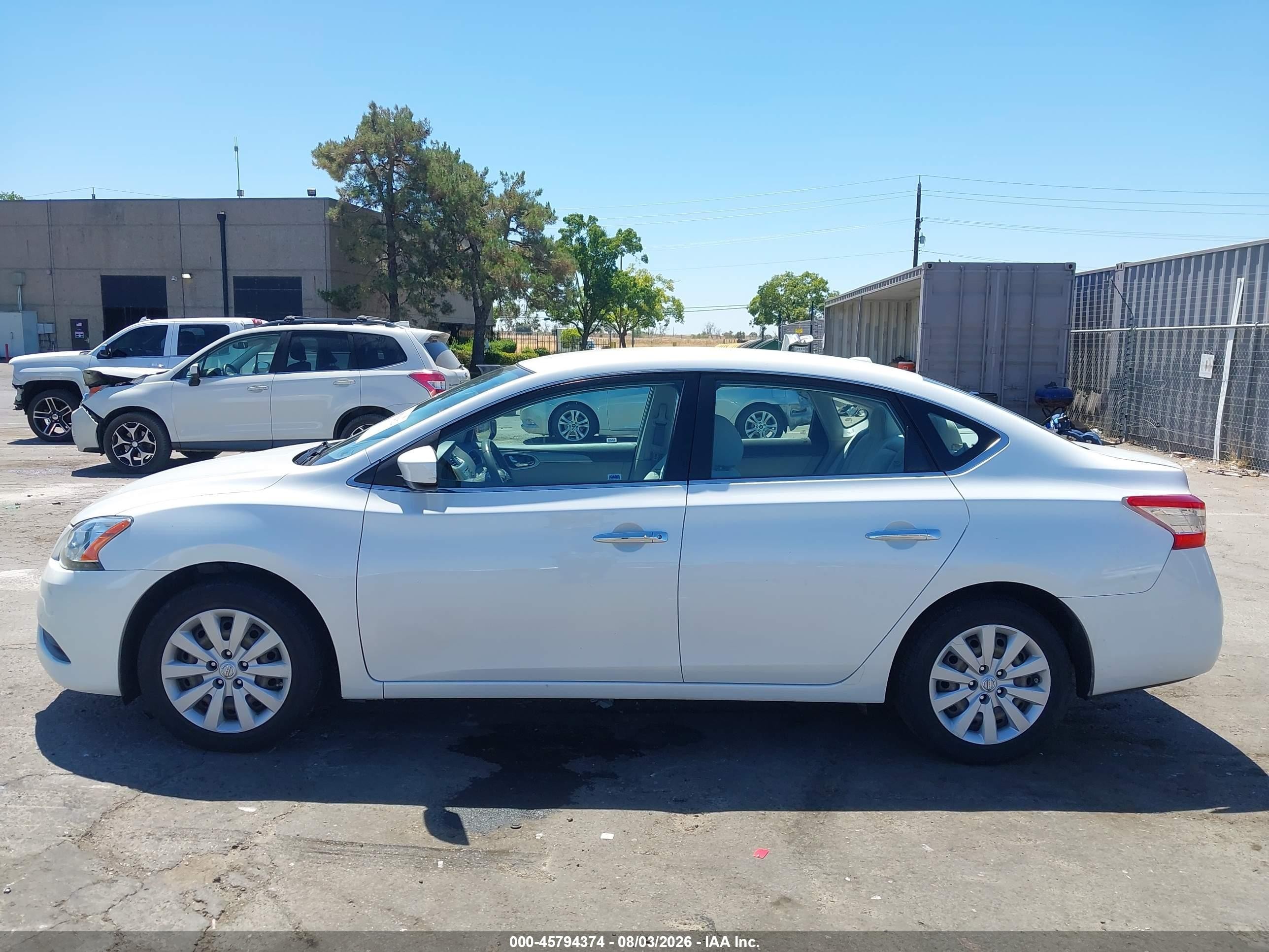 2013 Nissan Sentra Sv White vin: 3N1AB7AP2DL684905