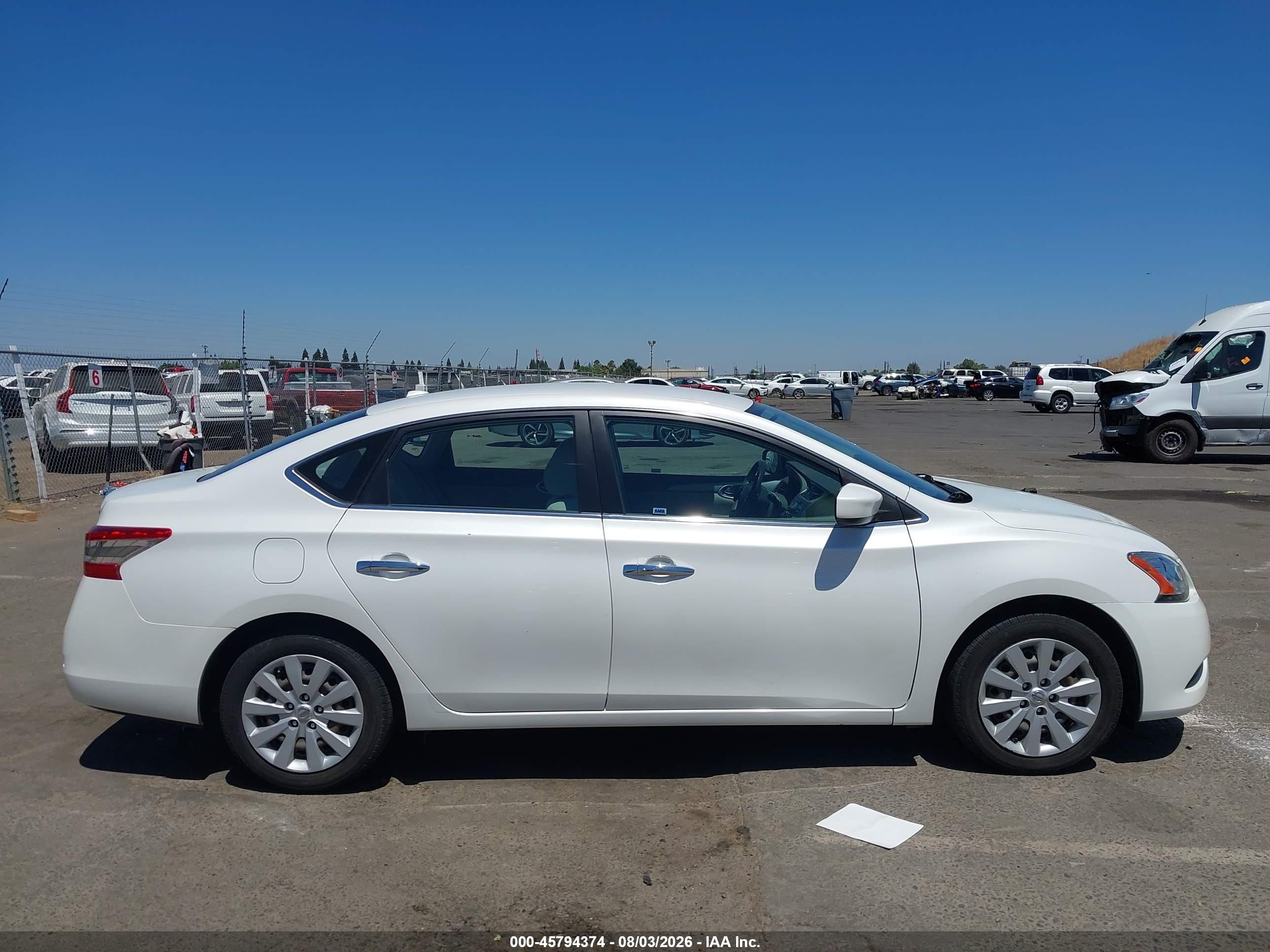 2013 Nissan Sentra Sv White vin: 3N1AB7AP2DL684905