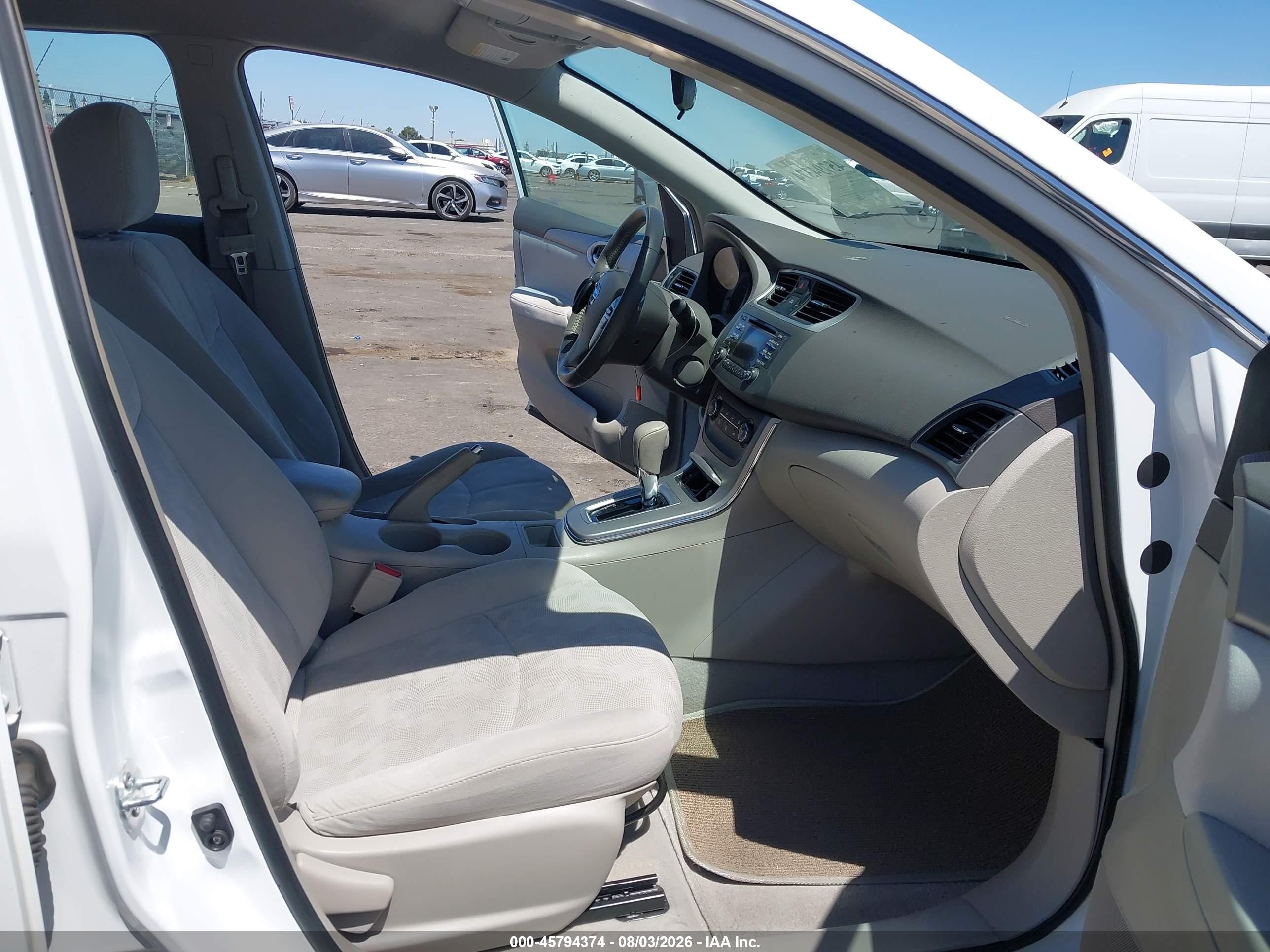 2013 Nissan Sentra Sv White vin: 3N1AB7AP2DL684905