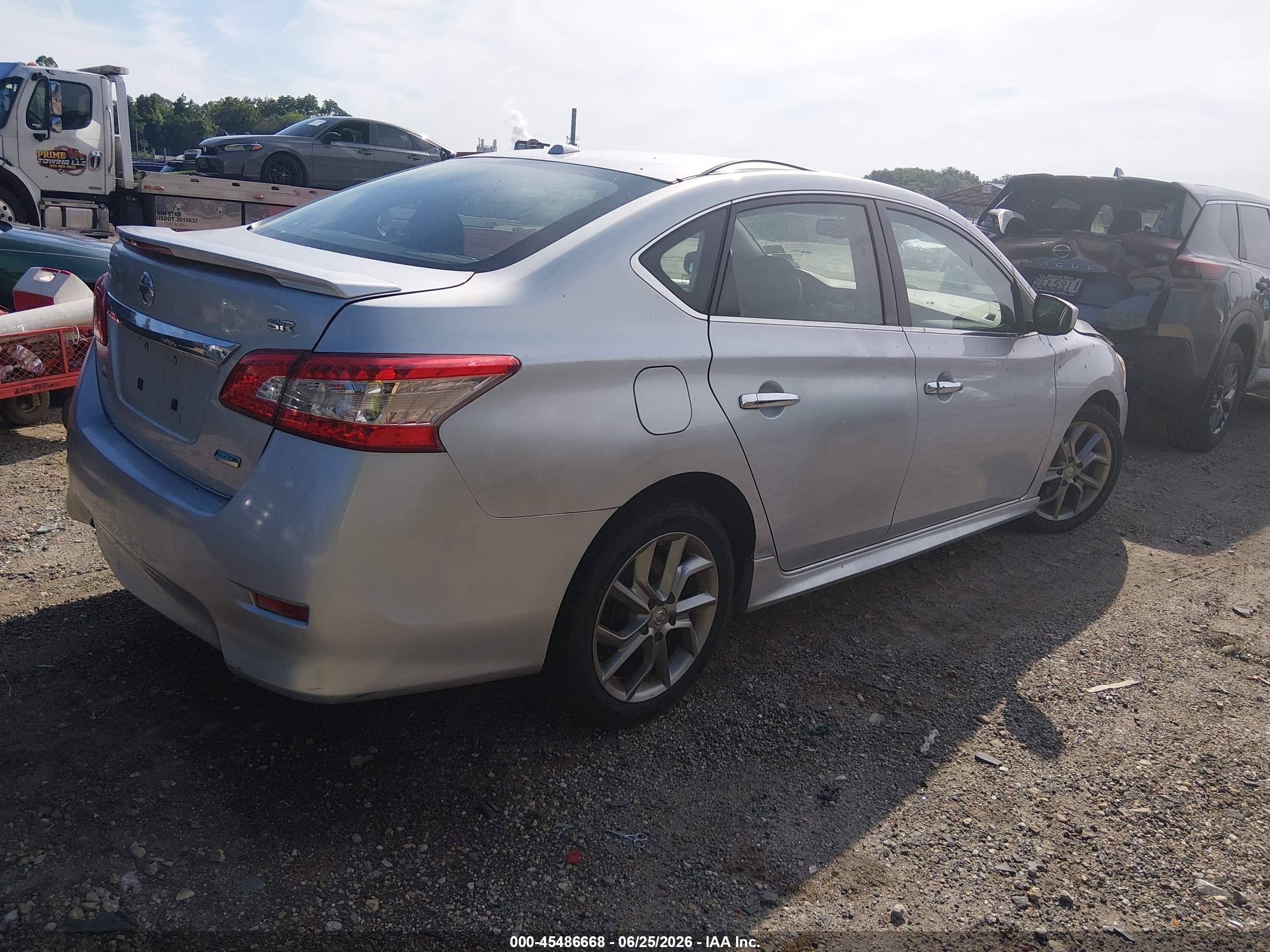 2013 Nissan Sentra Sr Silver vin: 3N1AB7AP2DL706630