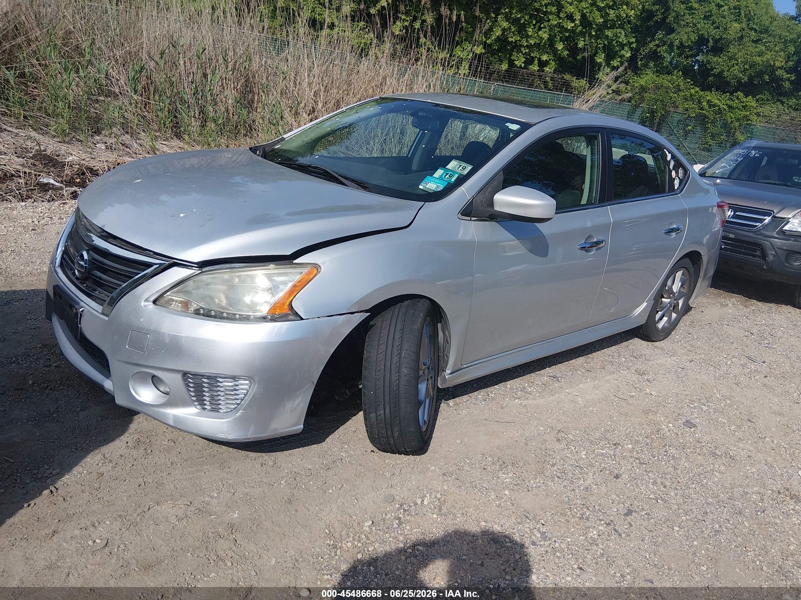 2013 Nissan Sentra Sr Silver vin: 3N1AB7AP2DL706630