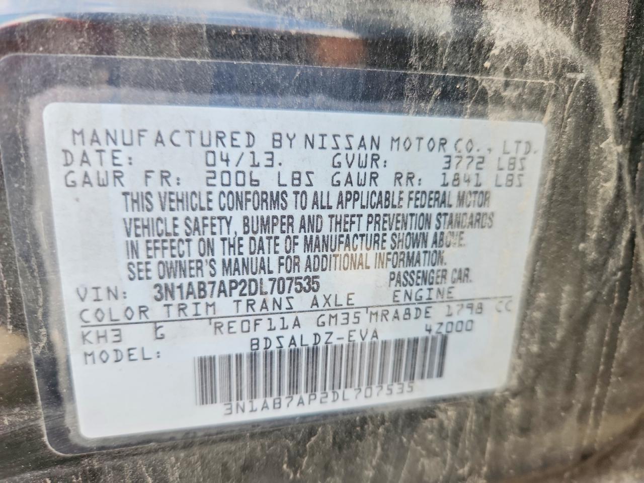 2013 Nissan Sentra S Black vin: 3N1AB7AP2DL707535