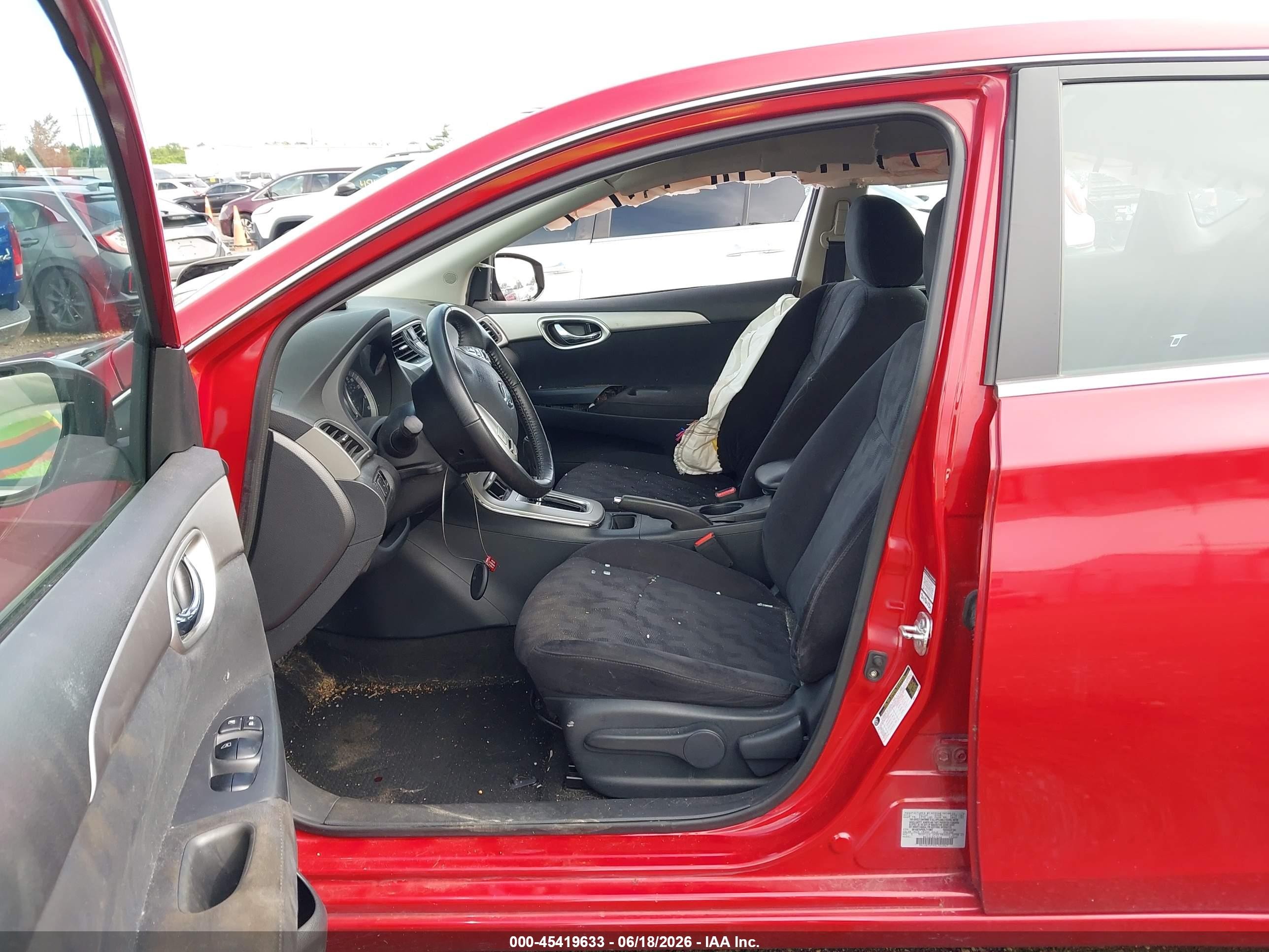 2013 Nissan Sentra Sv Red vin: 3N1AB7AP2DL711567