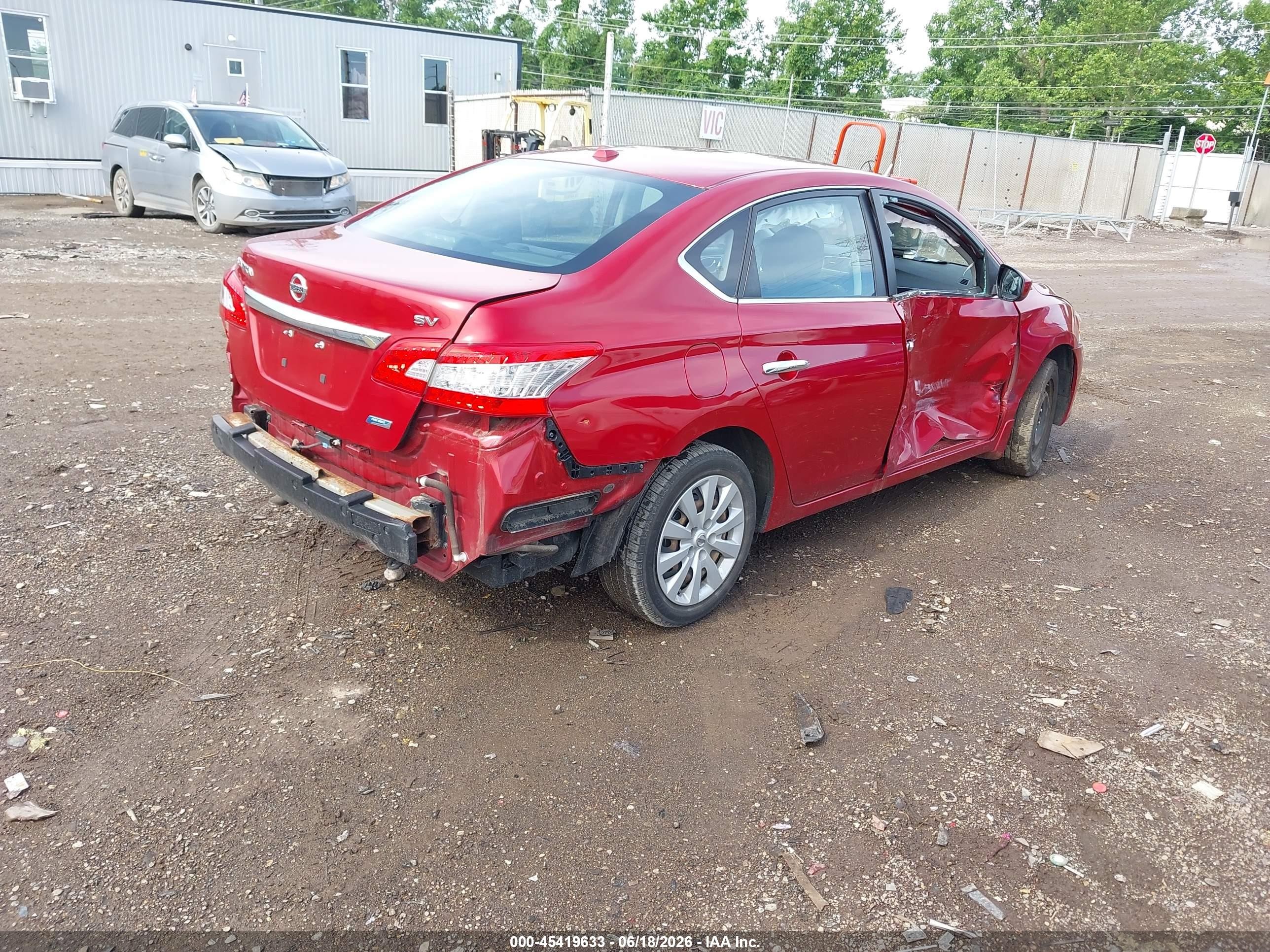 2013 Nissan Sentra Sv Red vin: 3N1AB7AP2DL711567