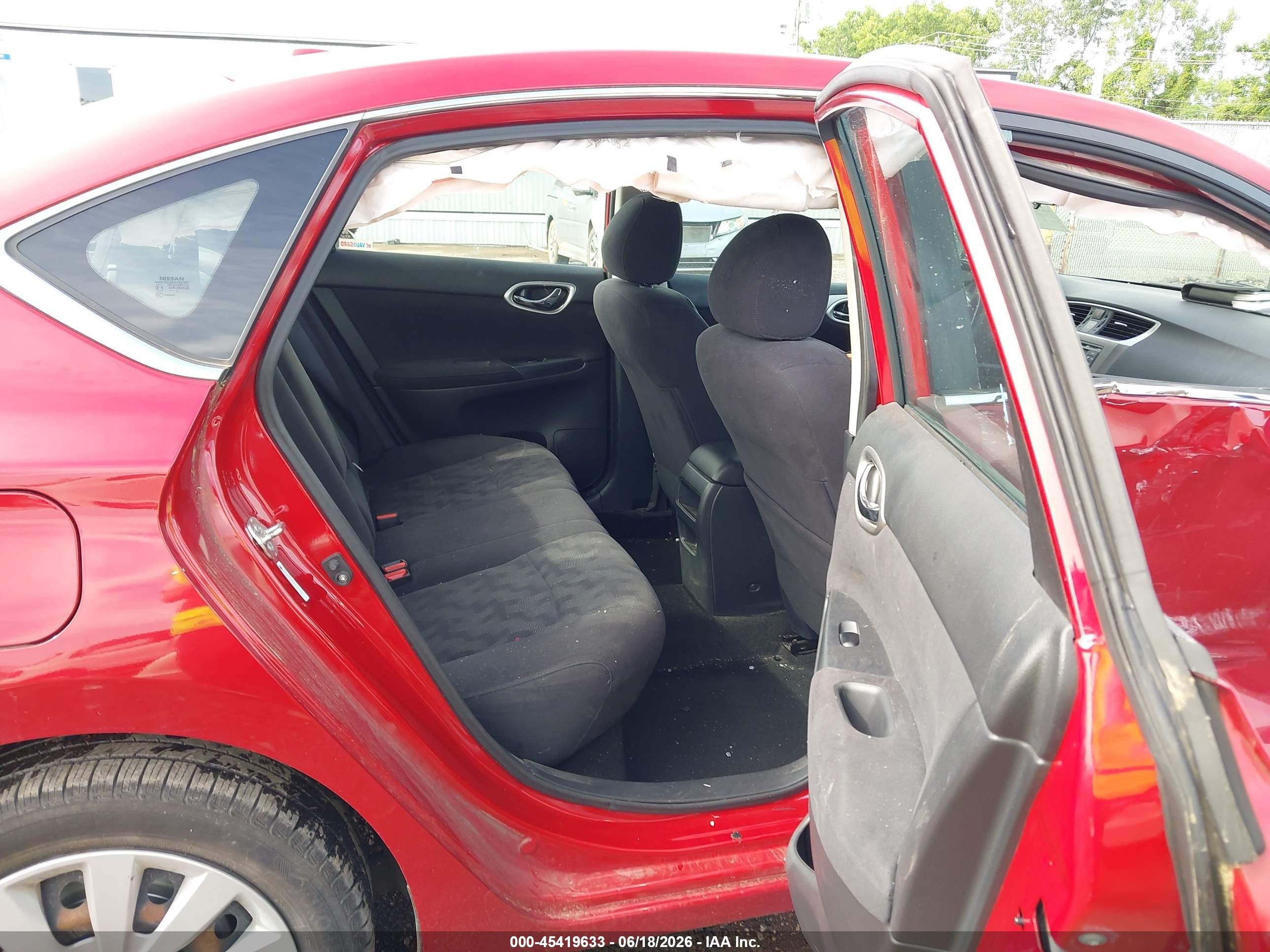 2013 Nissan Sentra Sv Red vin: 3N1AB7AP2DL711567
