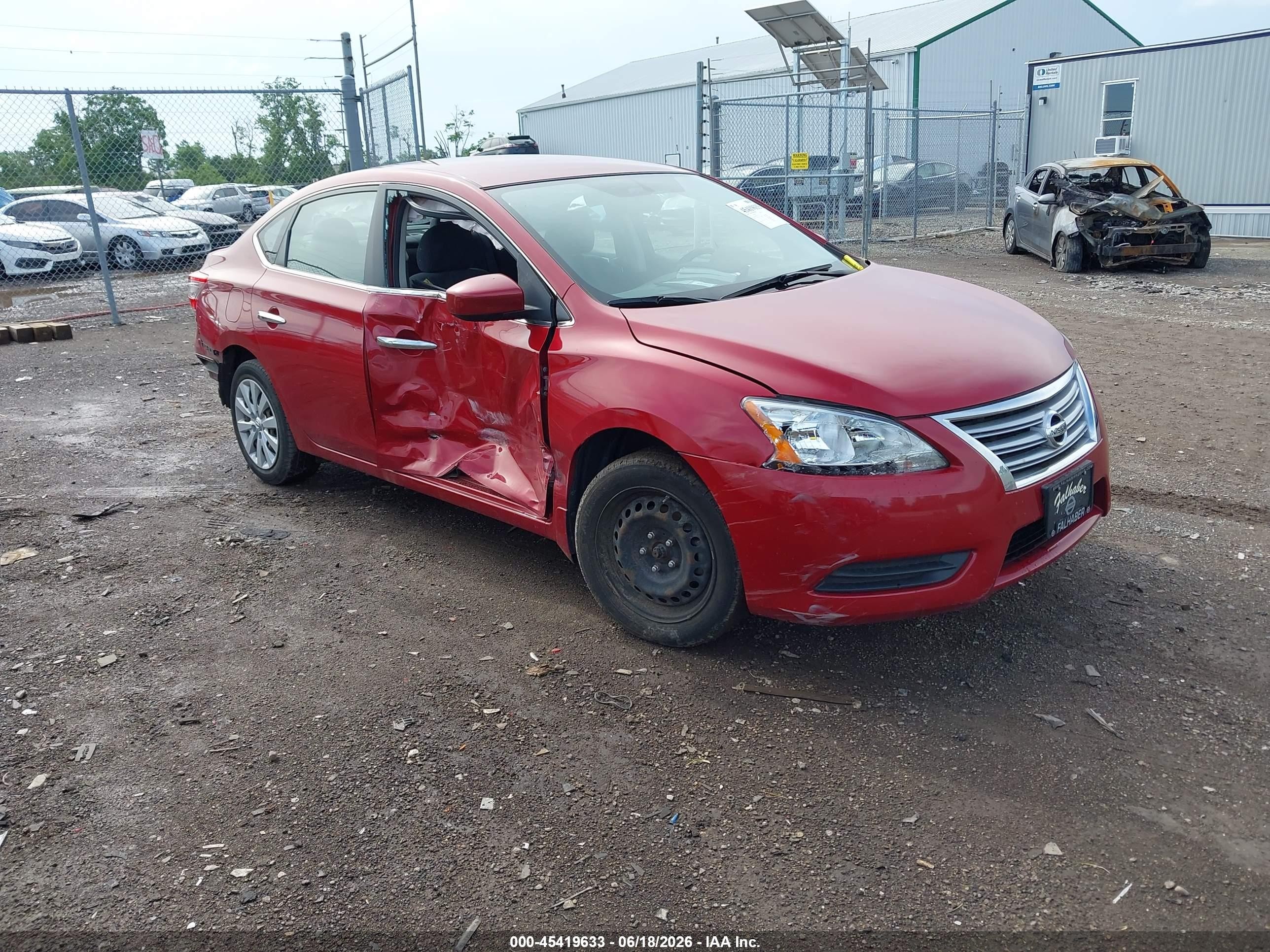 2013 Nissan Sentra Sv Red vin: 3N1AB7AP2DL711567