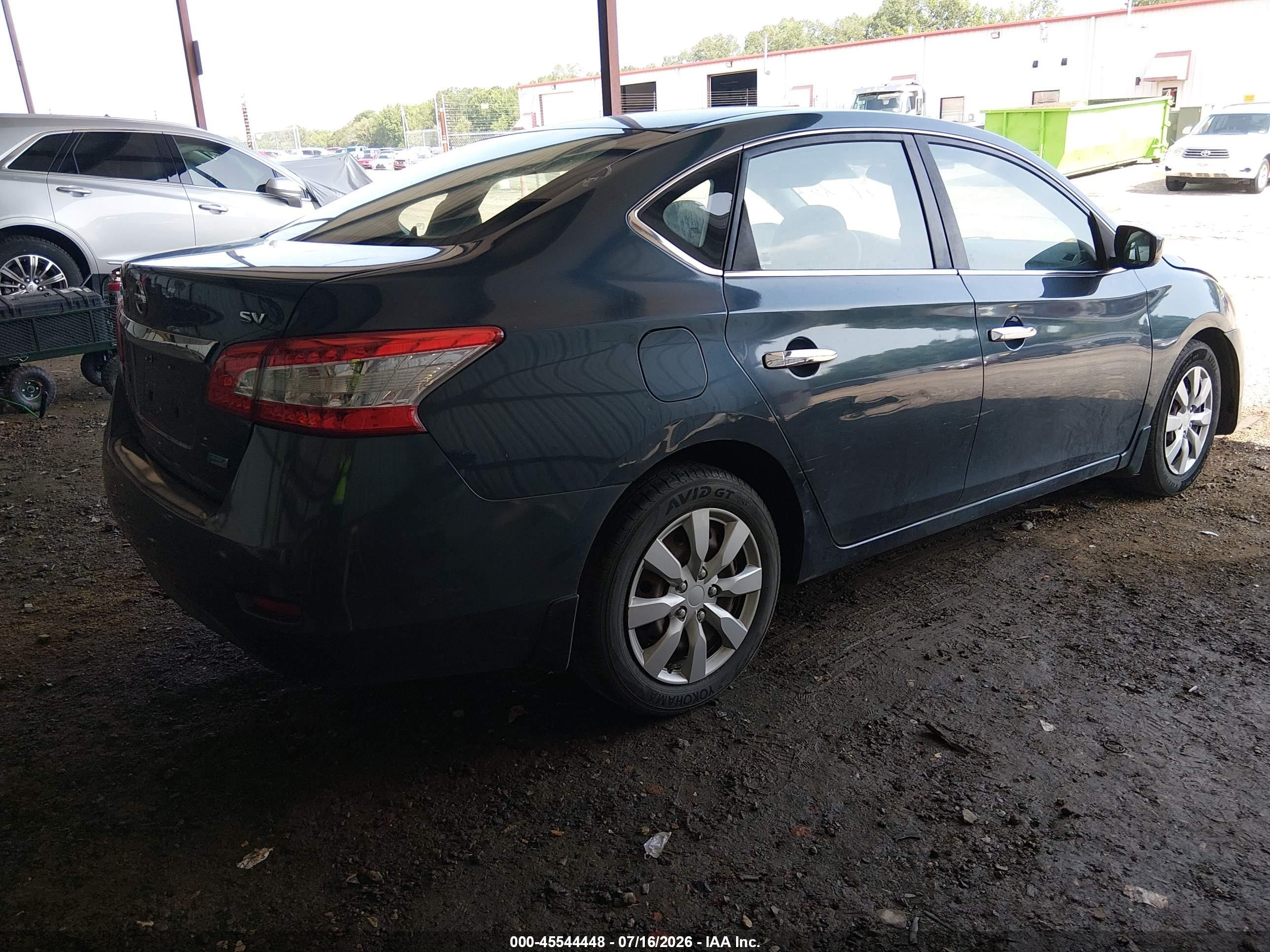 2013 Nissan Sentra Sv Синий vin: 3N1AB7AP2DL715232