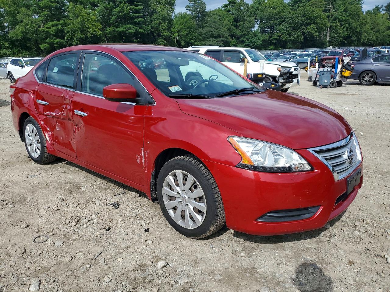 2013 Nissan Sentra S Red vin: 3N1AB7AP2DL722777