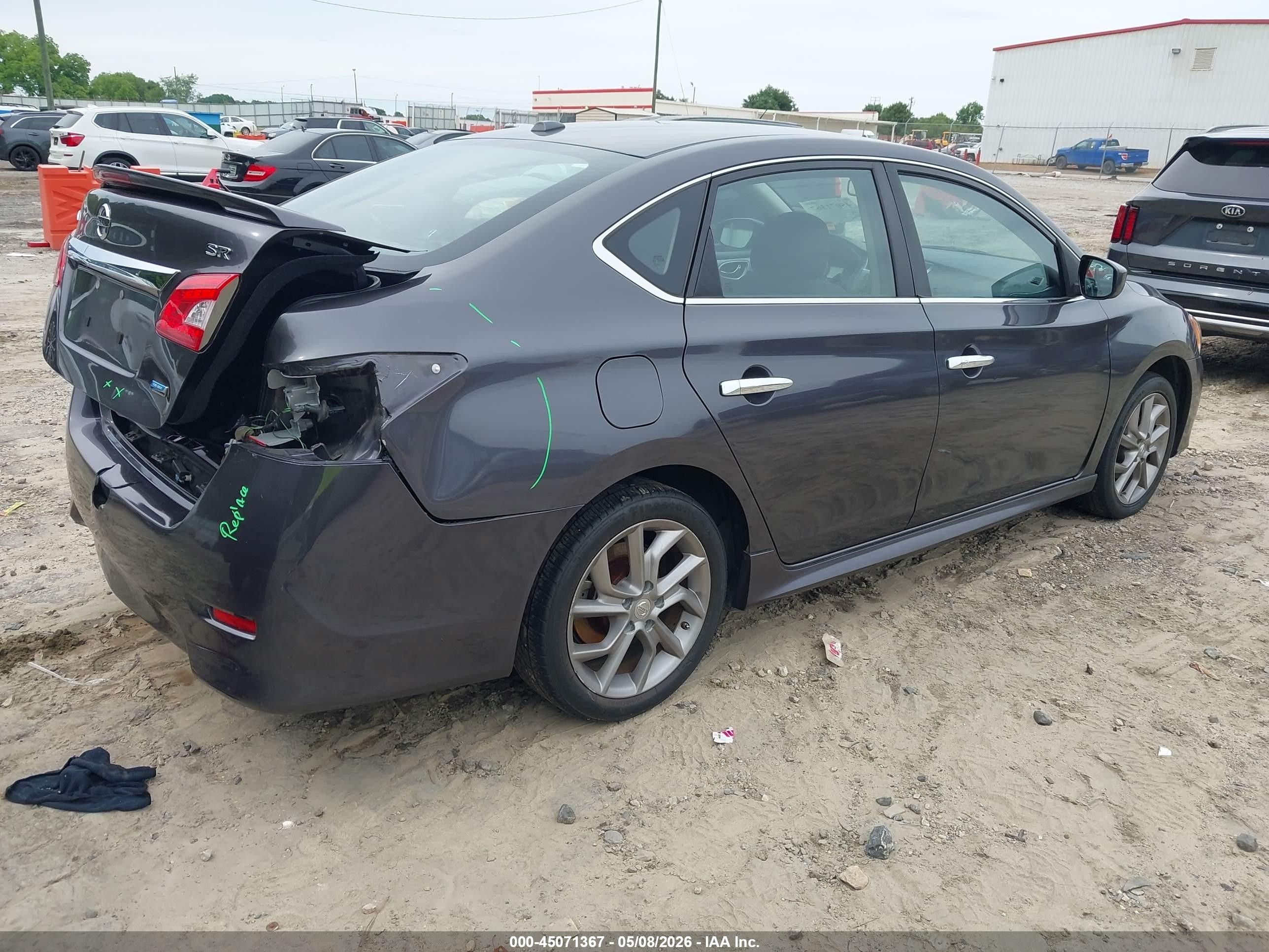 2013 Nissan Sentra Sr Gray vin: 3N1AB7AP2DL727784