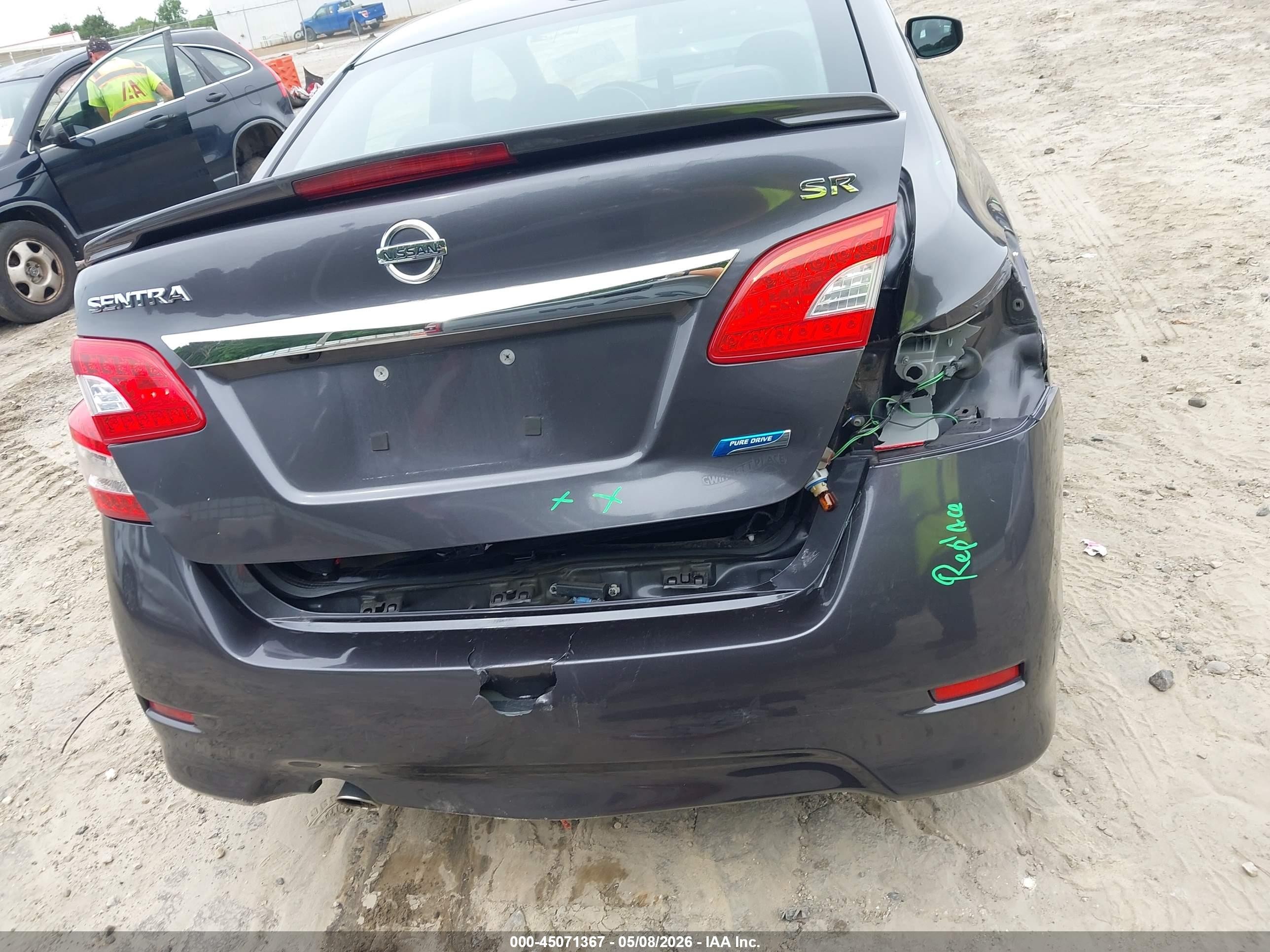 2013 Nissan Sentra Sr Gray vin: 3N1AB7AP2DL727784