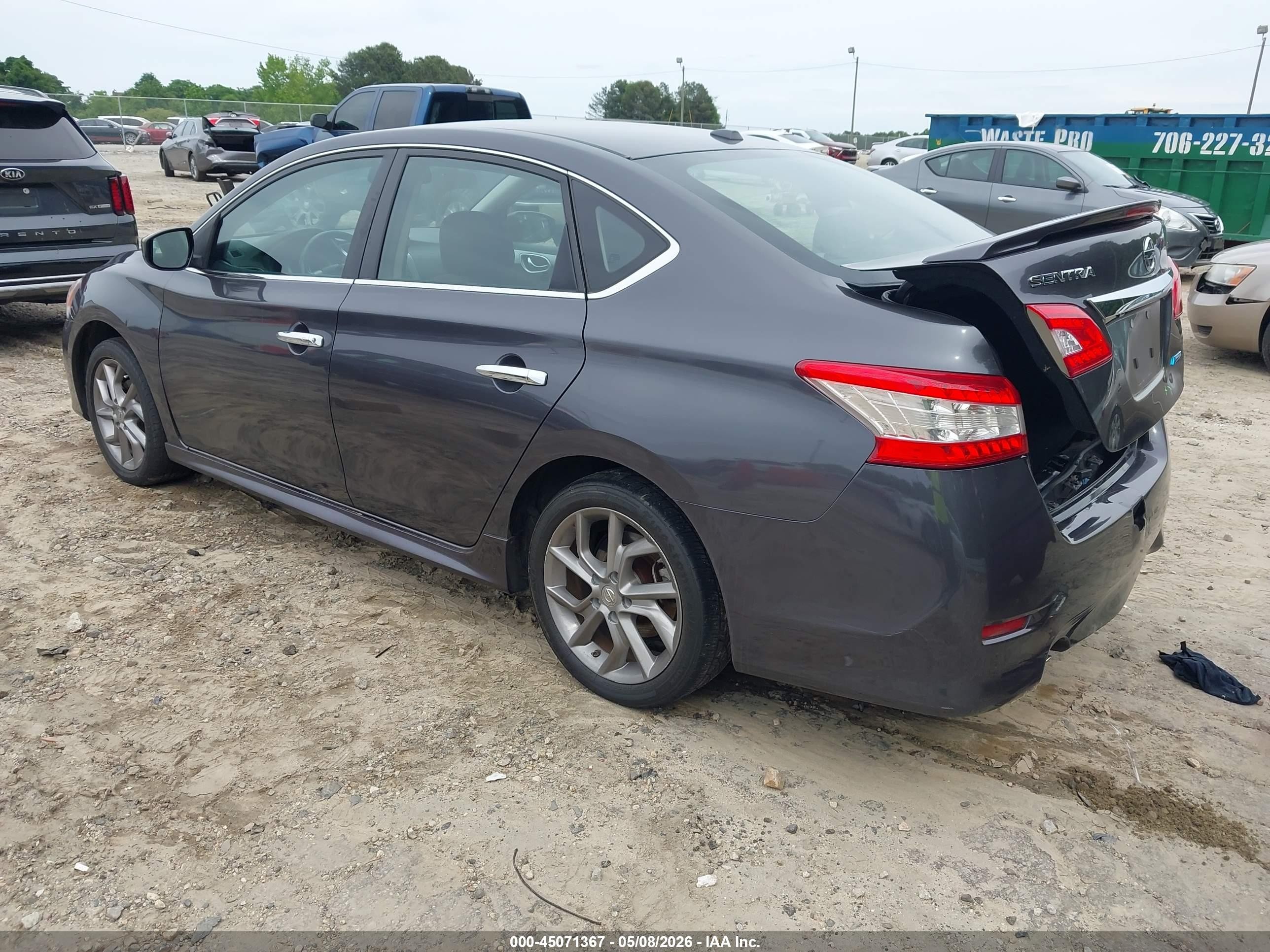 2013 Nissan Sentra Sr Gray vin: 3N1AB7AP2DL727784