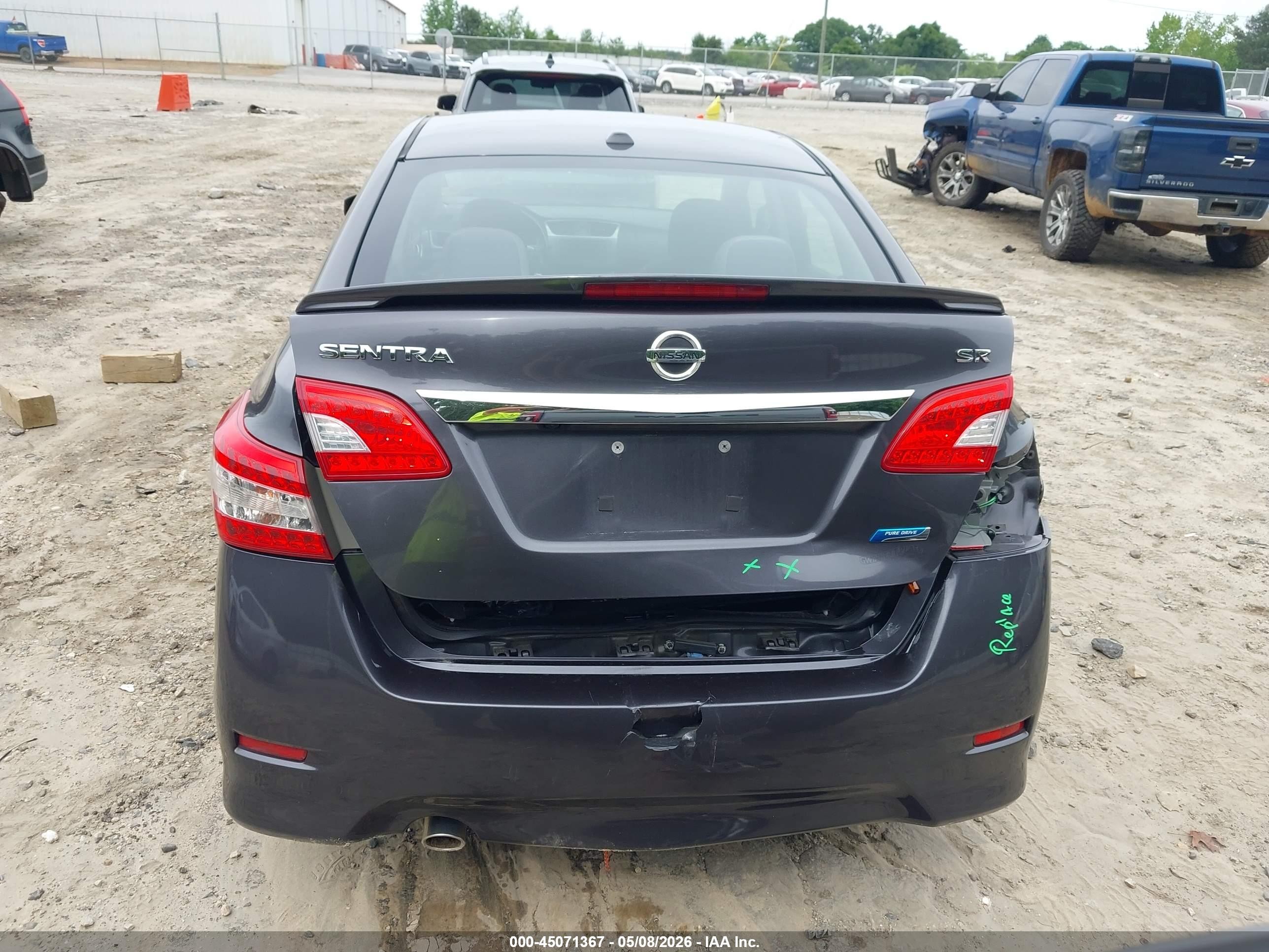 2013 Nissan Sentra Sr Gray vin: 3N1AB7AP2DL727784