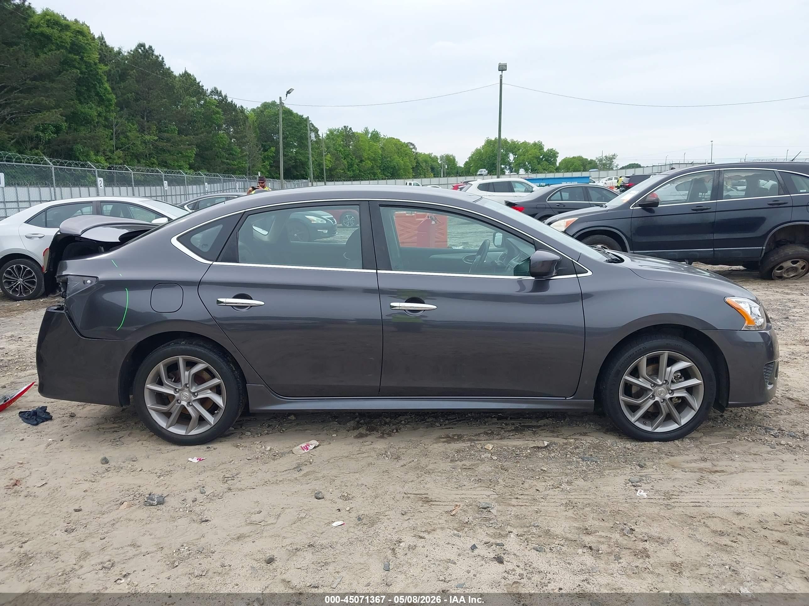 2013 Nissan Sentra Sr Gray vin: 3N1AB7AP2DL727784