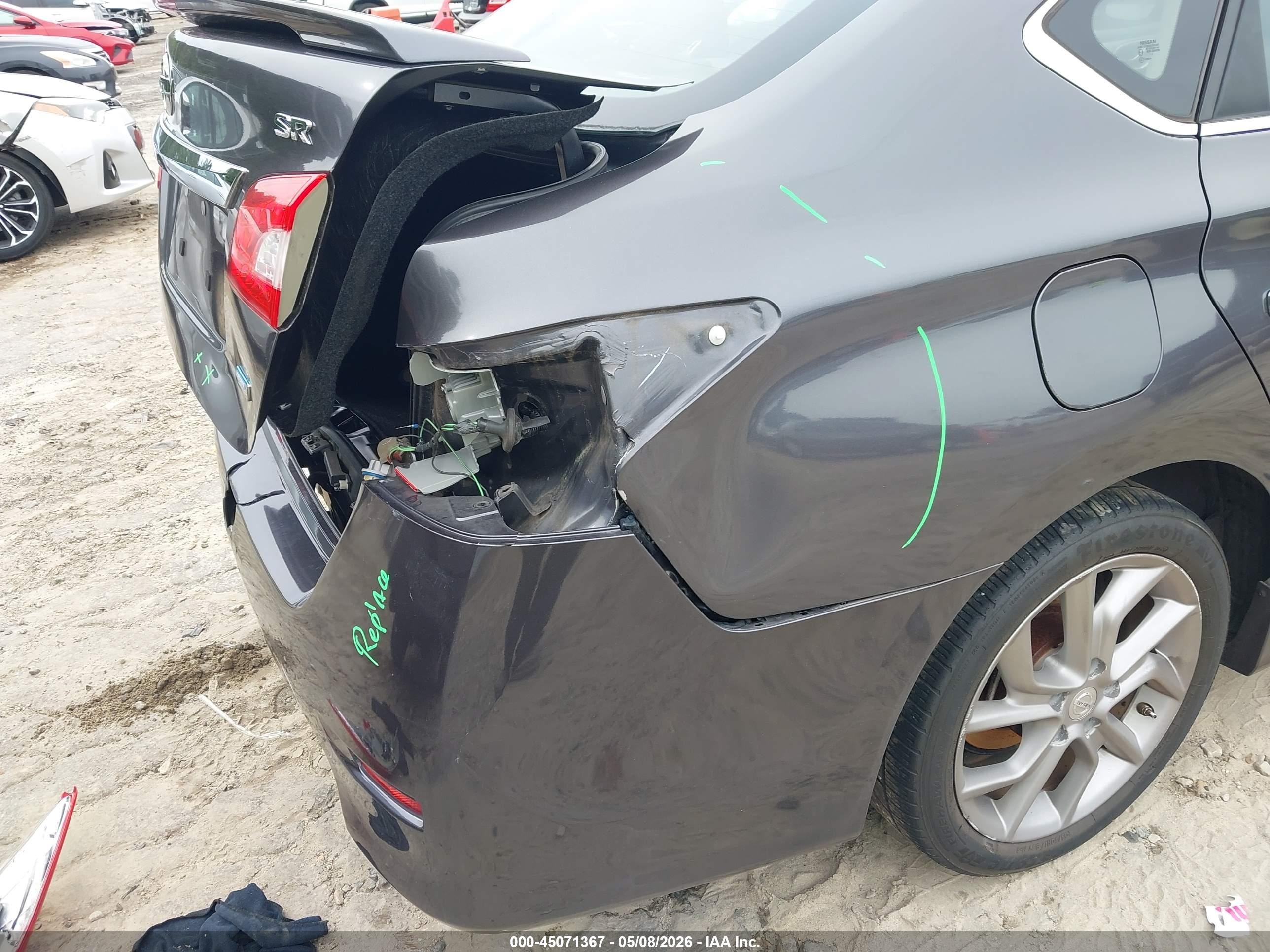 2013 Nissan Sentra Sr Gray vin: 3N1AB7AP2DL727784