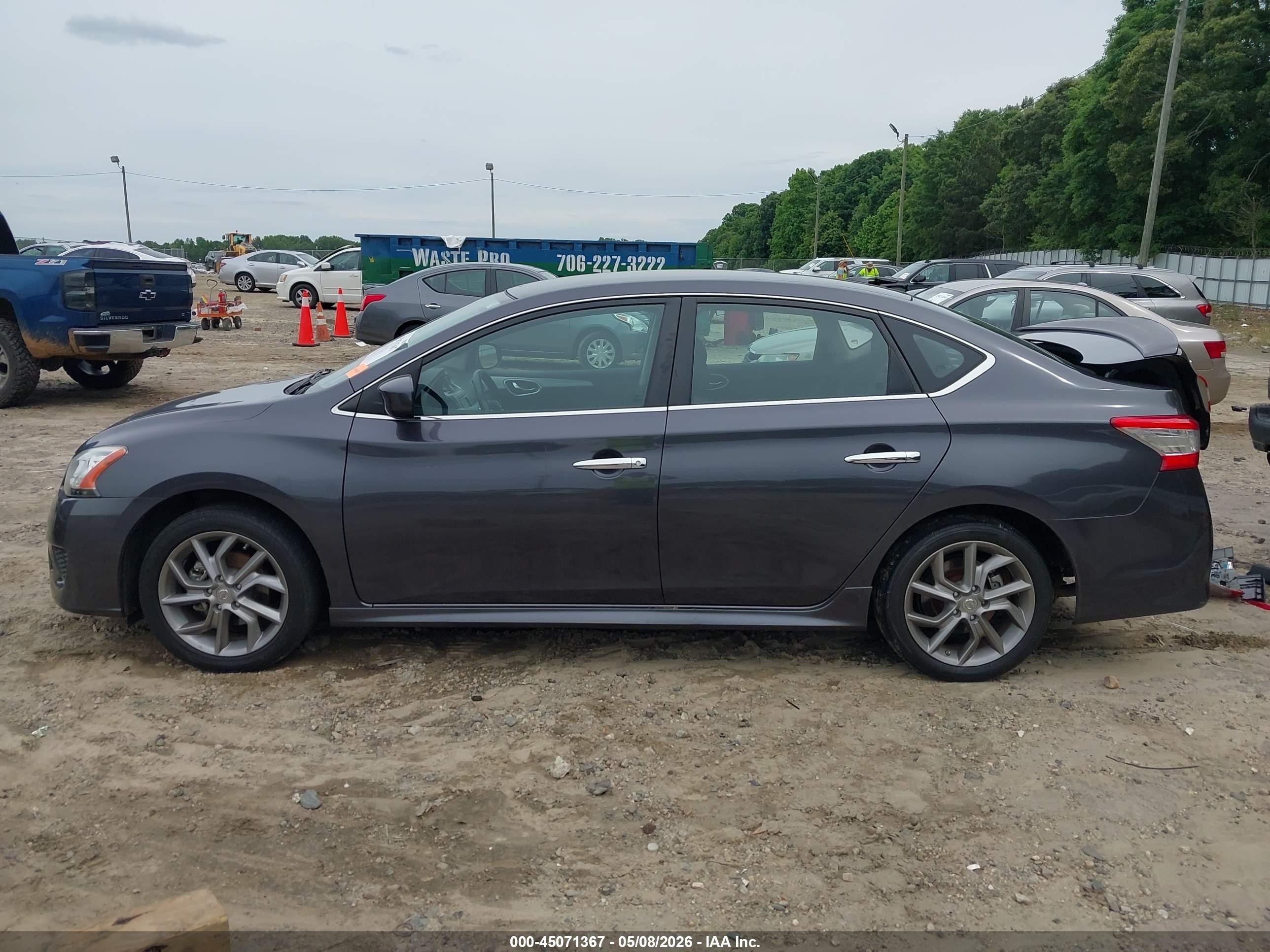 2013 Nissan Sentra Sr Gray vin: 3N1AB7AP2DL727784