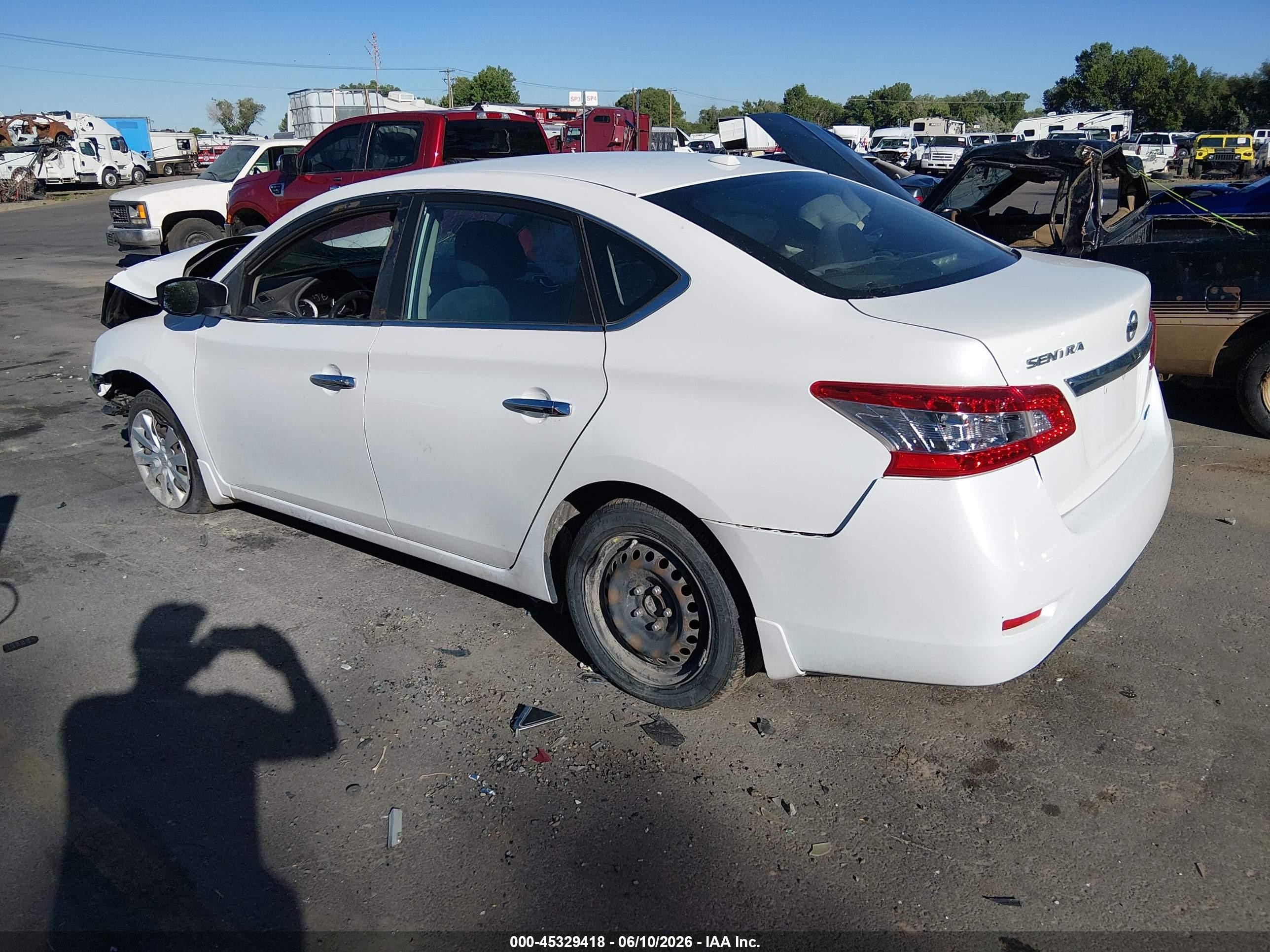 2013 Nissan Sentra Sv White vin: 3N1AB7AP2DL728868