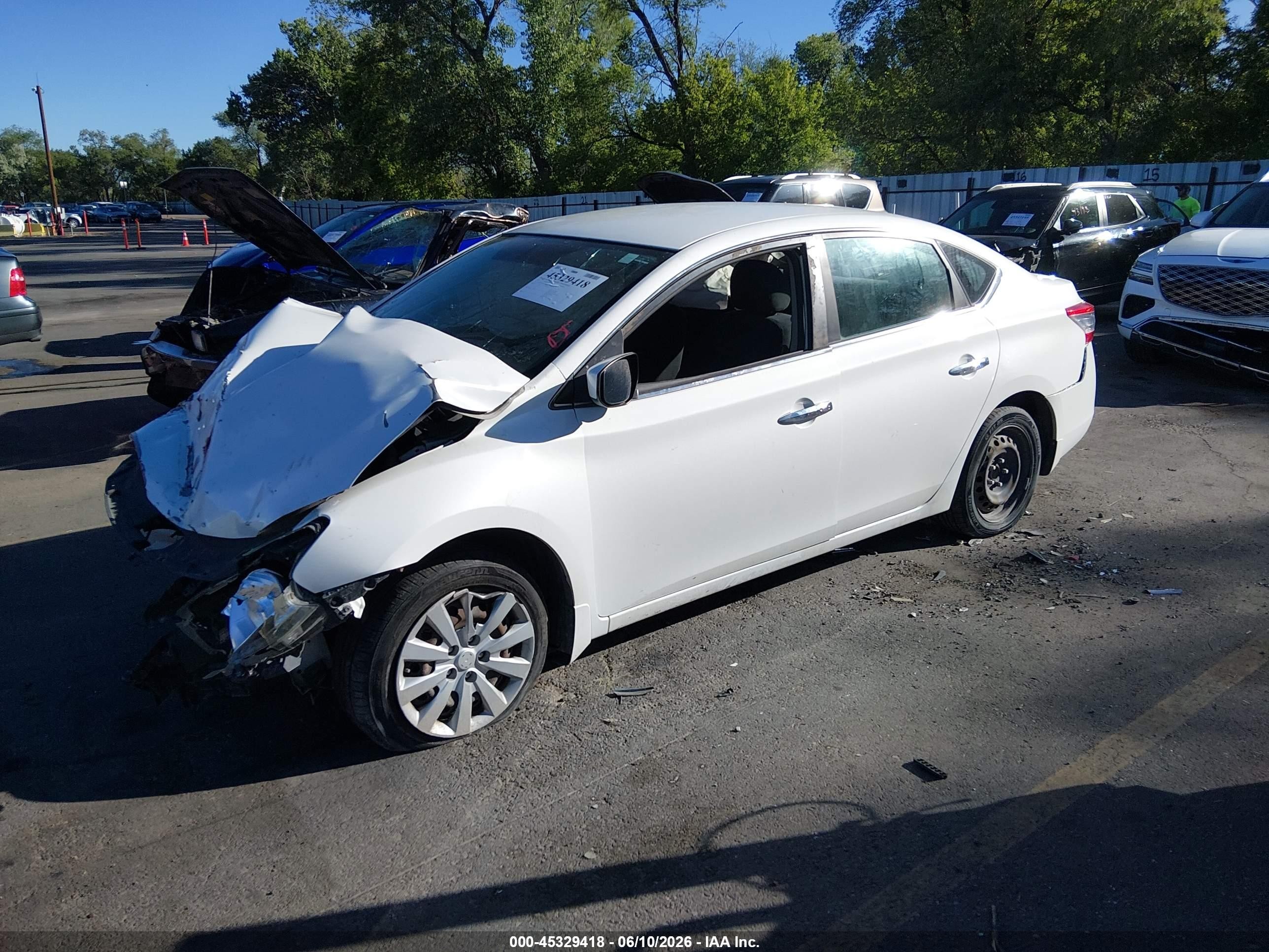2013 Nissan Sentra Sv White vin: 3N1AB7AP2DL728868