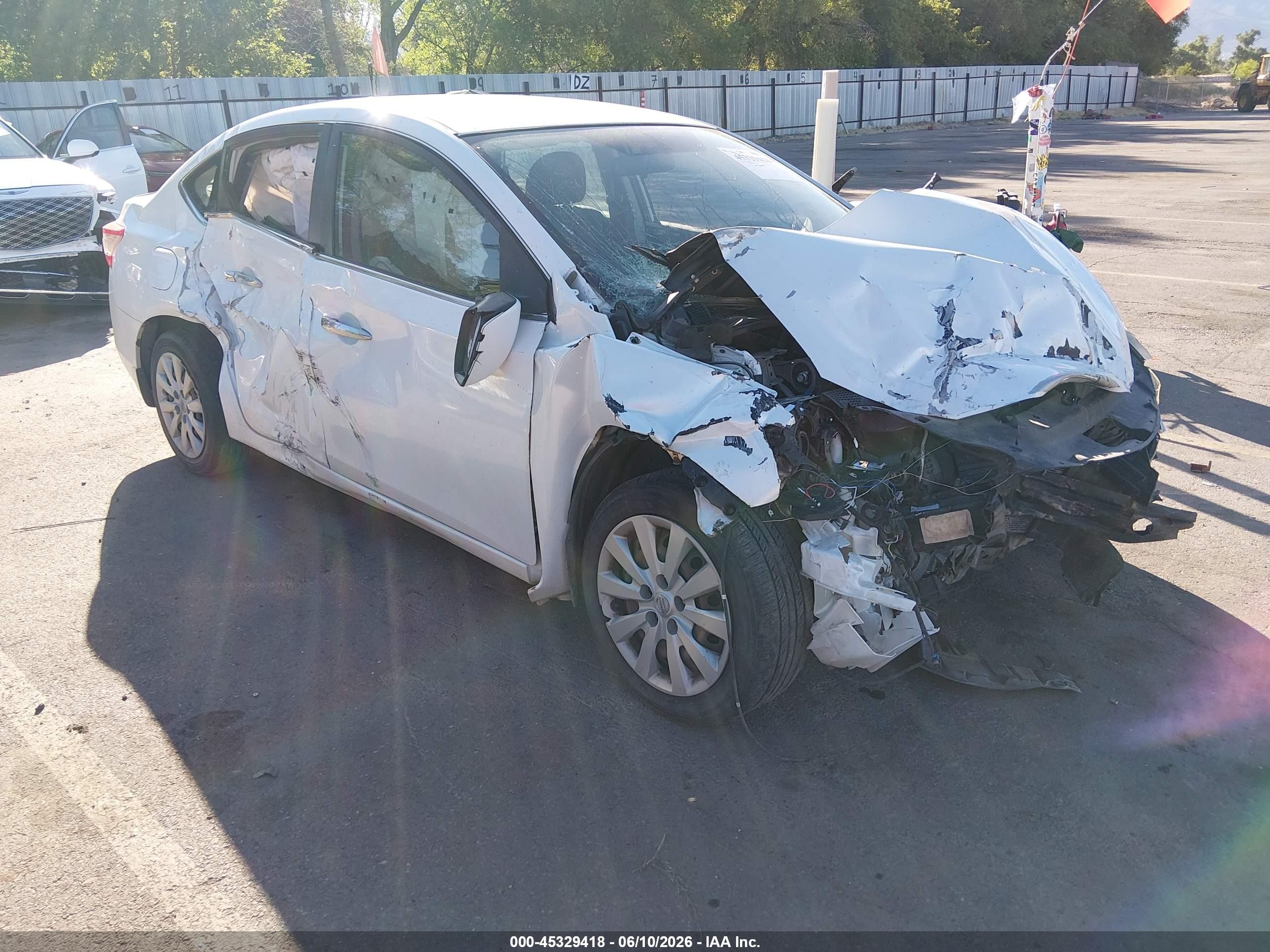 2013 Nissan Sentra Sv White vin: 3N1AB7AP2DL728868