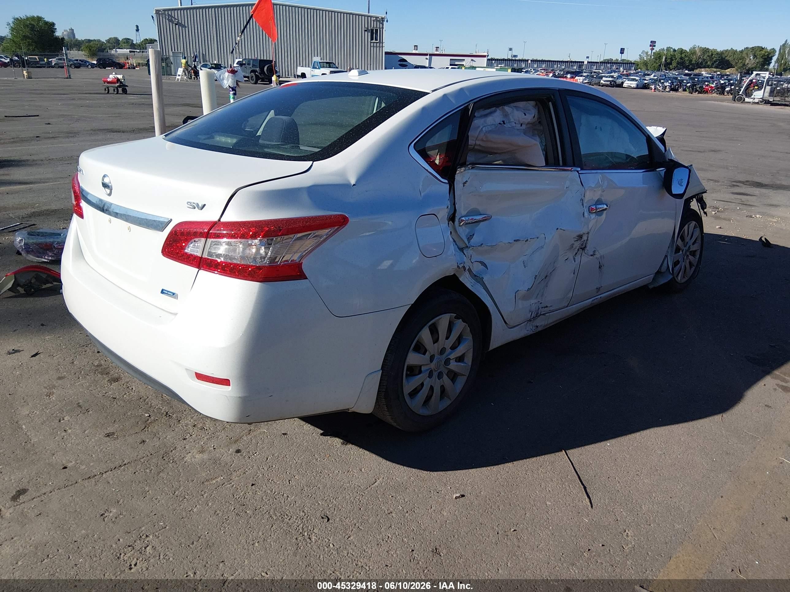 2013 Nissan Sentra Sv White vin: 3N1AB7AP2DL728868