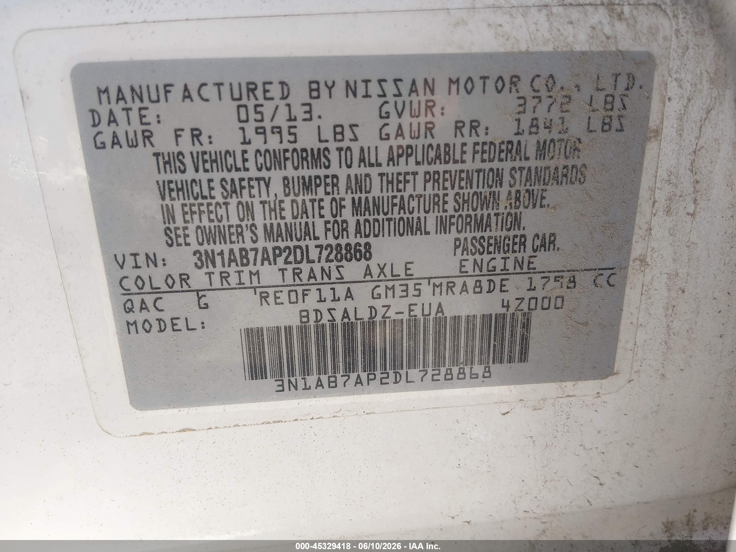2013 Nissan Sentra Sv White vin: 3N1AB7AP2DL728868