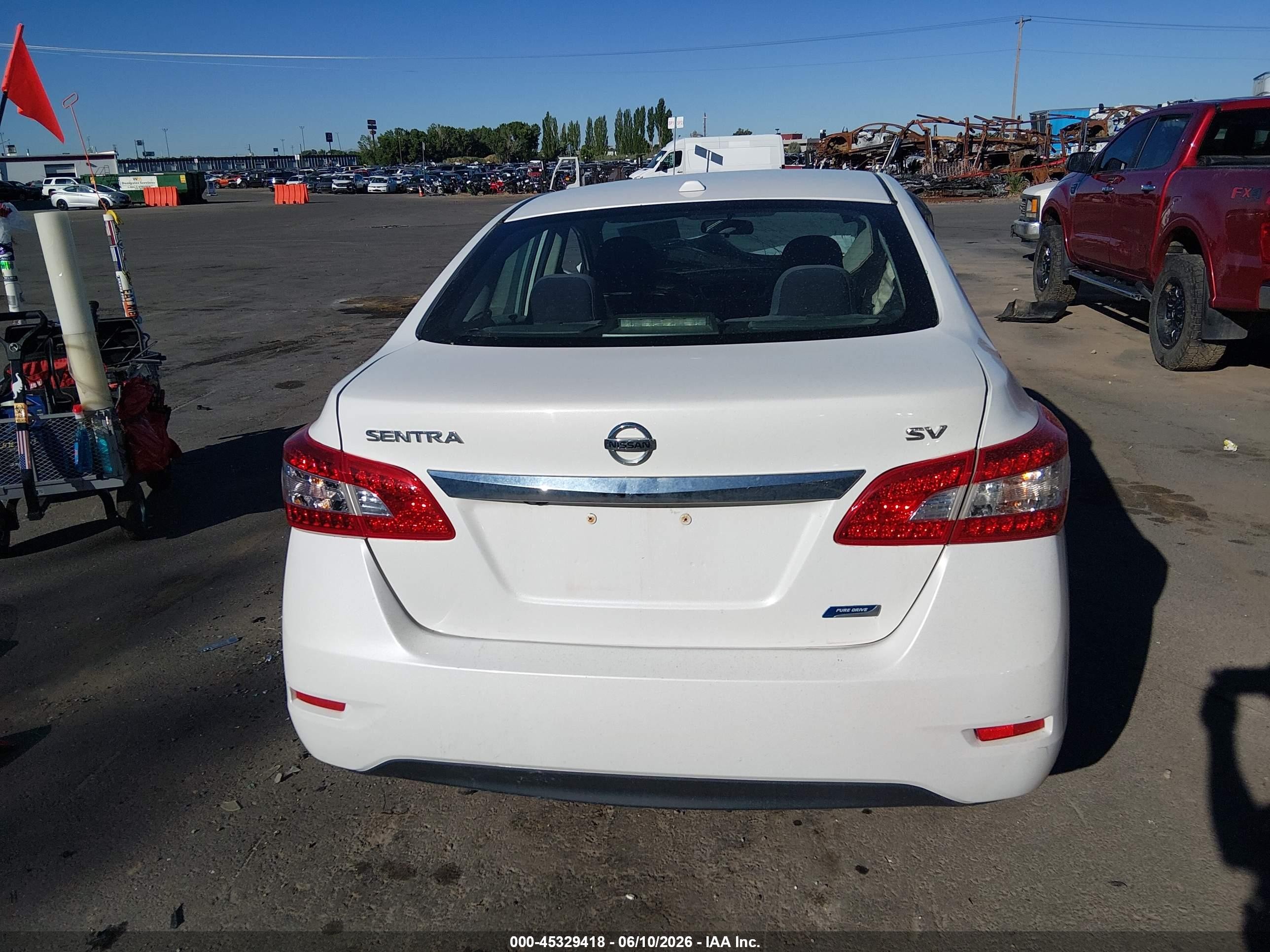 2013 Nissan Sentra Sv White vin: 3N1AB7AP2DL728868