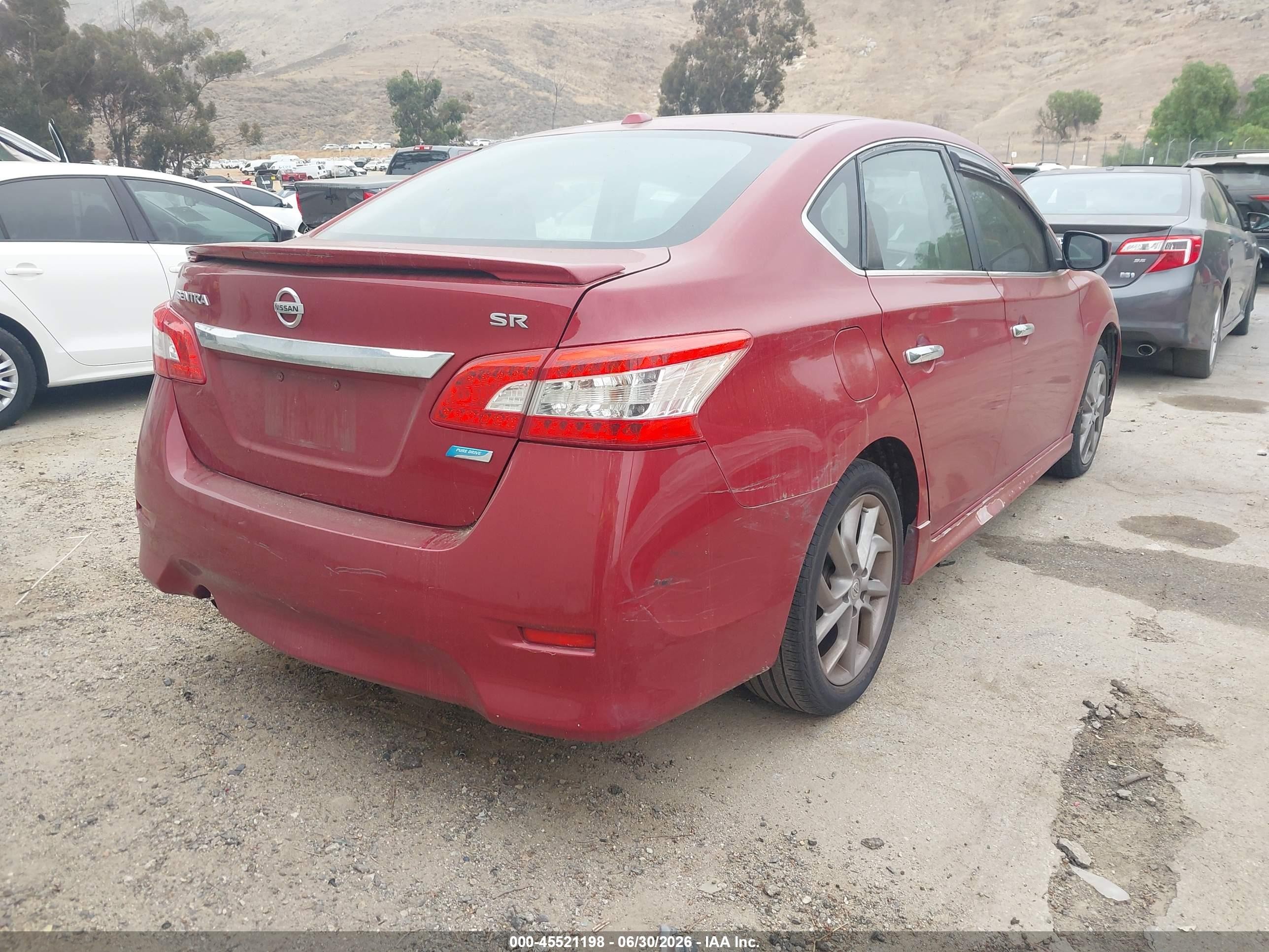 2013 Nissan Sentra Sr Red vin: 3N1AB7AP2DL737800