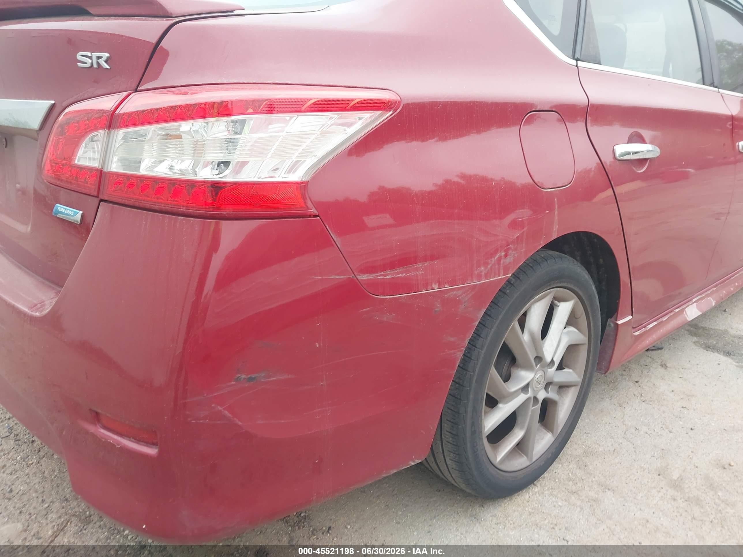 2013 Nissan Sentra Sr Red vin: 3N1AB7AP2DL737800
