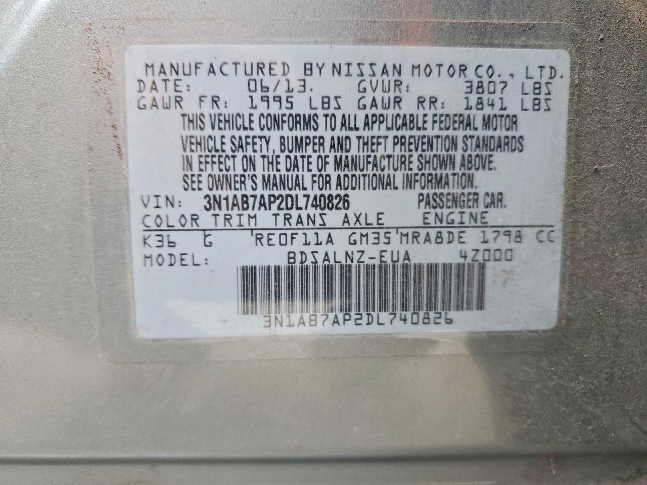 2013 Nissan Sentra S Silver vin: 3N1AB7AP2DL740826