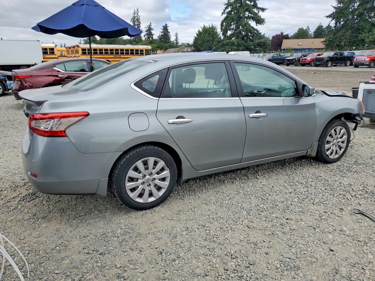 2013 Nissan Sentra S Silver vin: 3N1AB7AP2DL740826