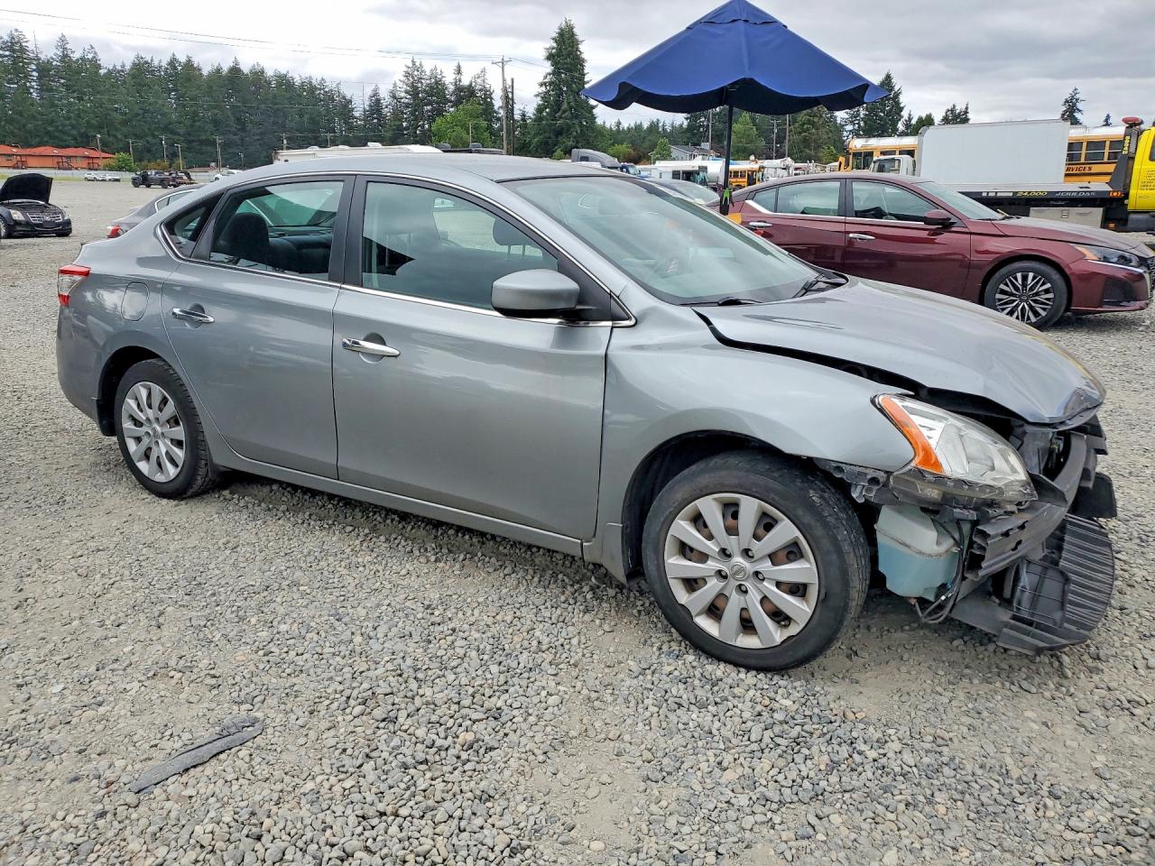 2013 Nissan Sentra S Silver vin: 3N1AB7AP2DL740826