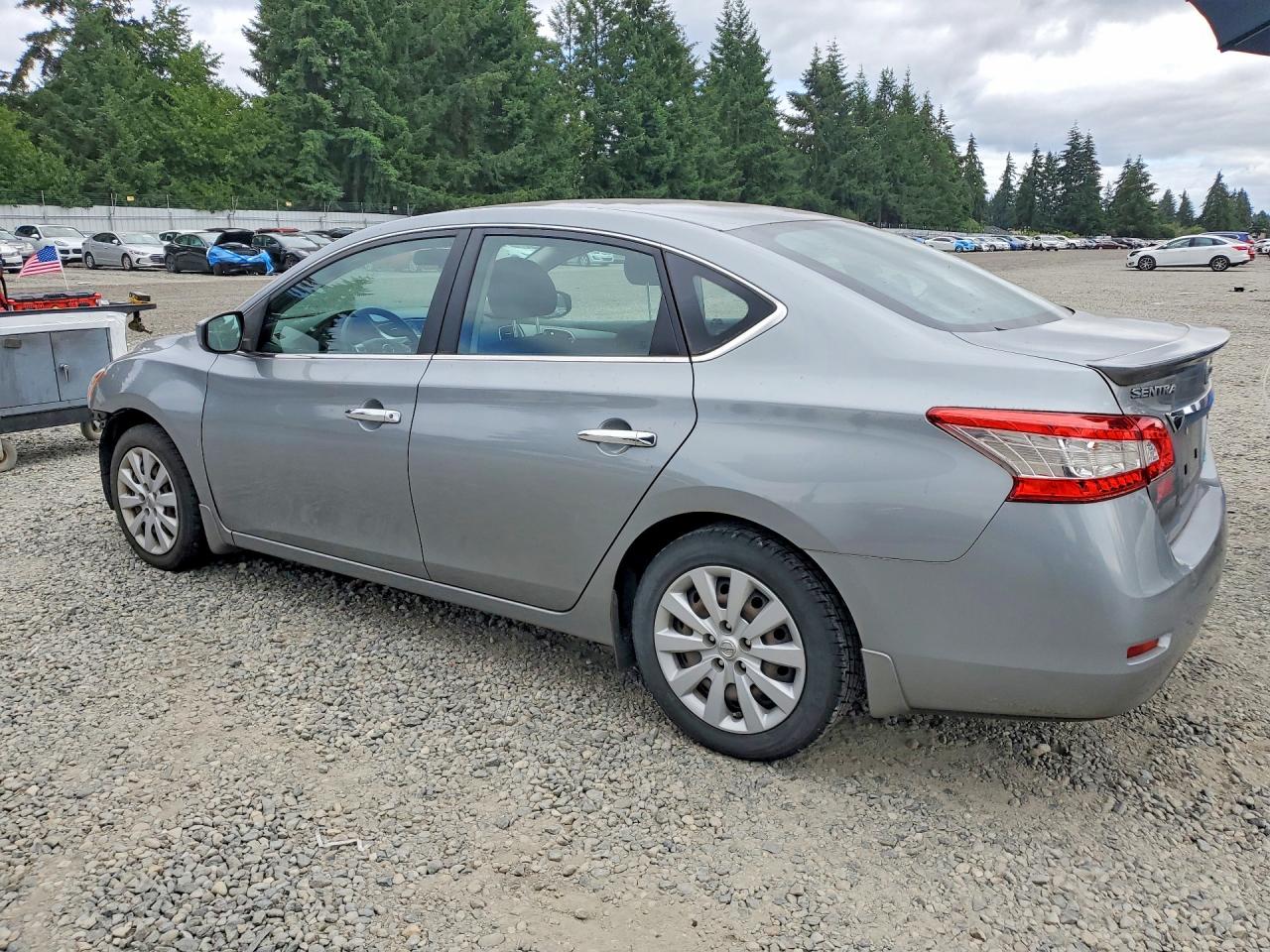 2013 Nissan Sentra S Silver vin: 3N1AB7AP2DL740826