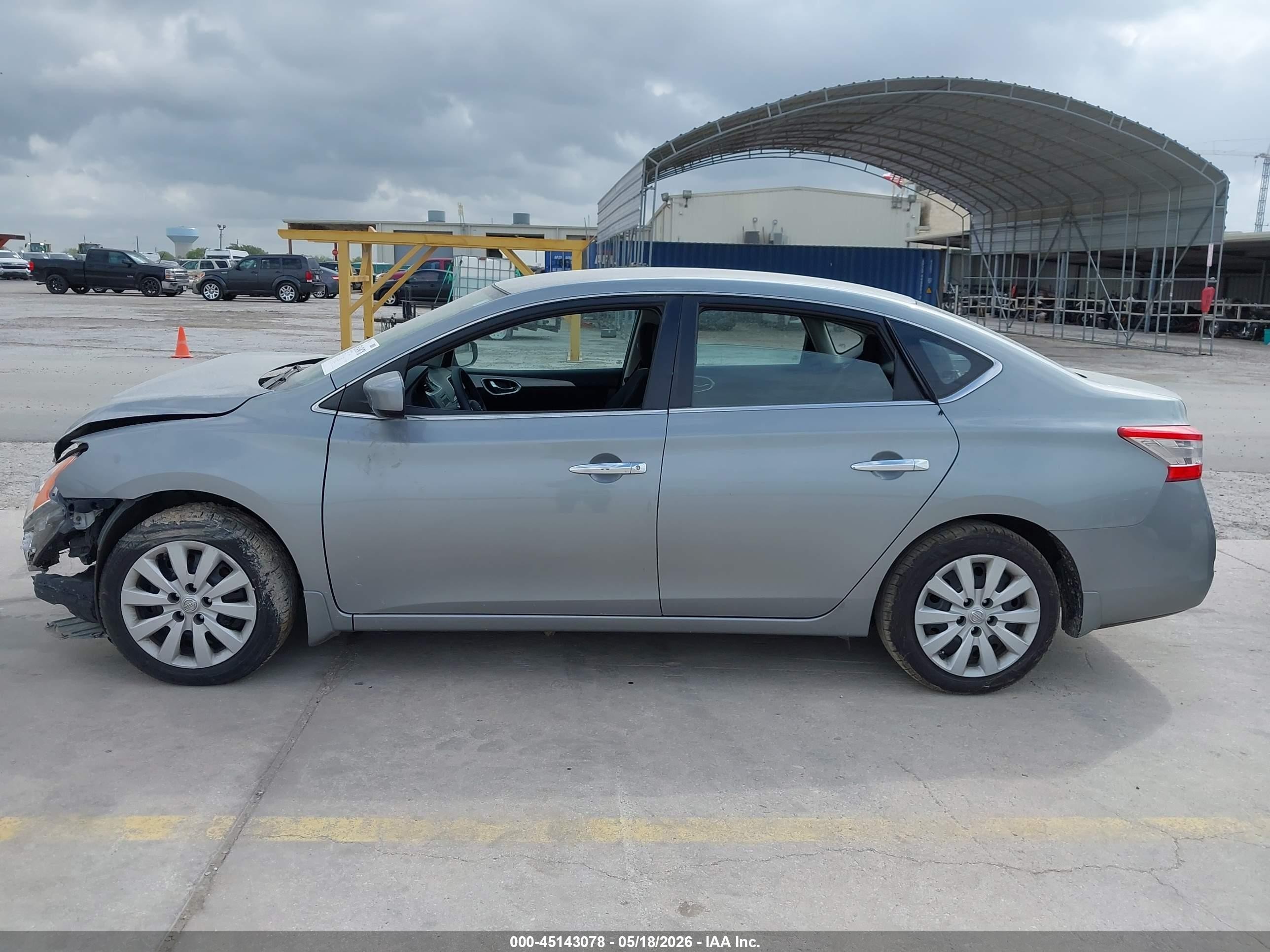 2013 Nissan Sentra S Silver vin: 3N1AB7AP2DL741359
