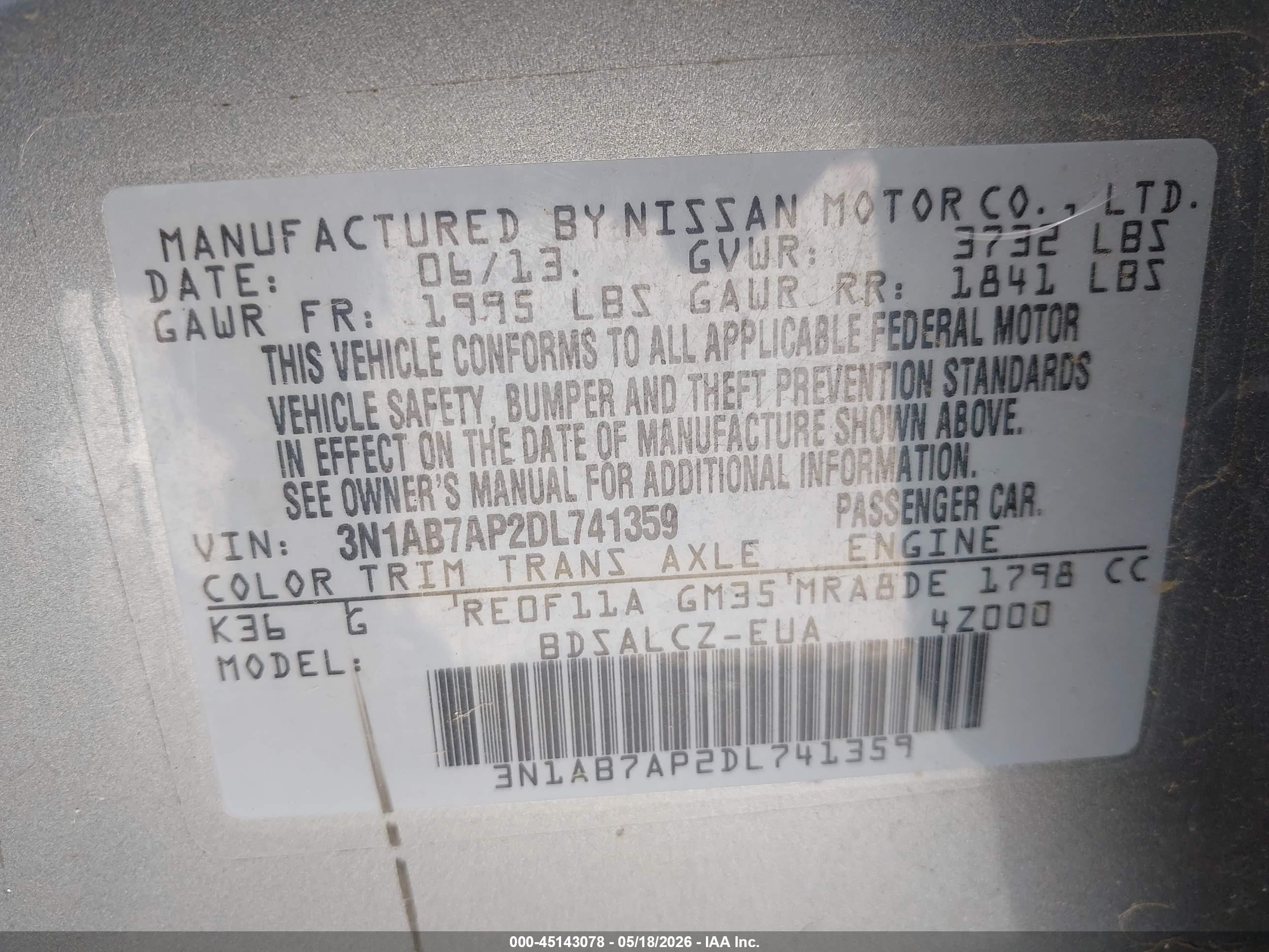 2013 Nissan Sentra S Silver vin: 3N1AB7AP2DL741359