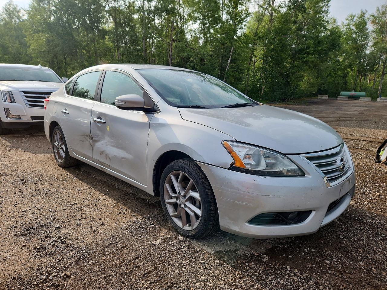 2013 Nissan Sentra S Silver vin: 3N1AB7AP2DL748442