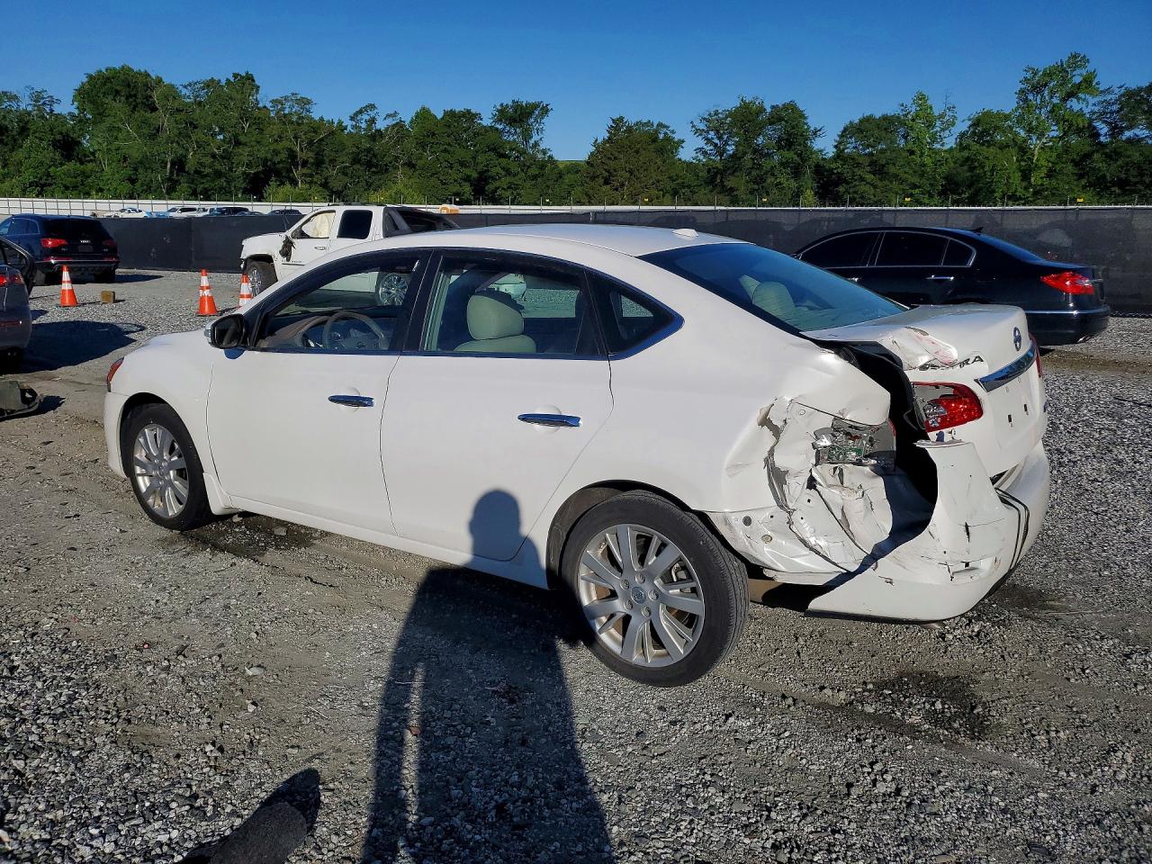 2013 Nissan Sentra S White vin: 3N1AB7AP2DL751177