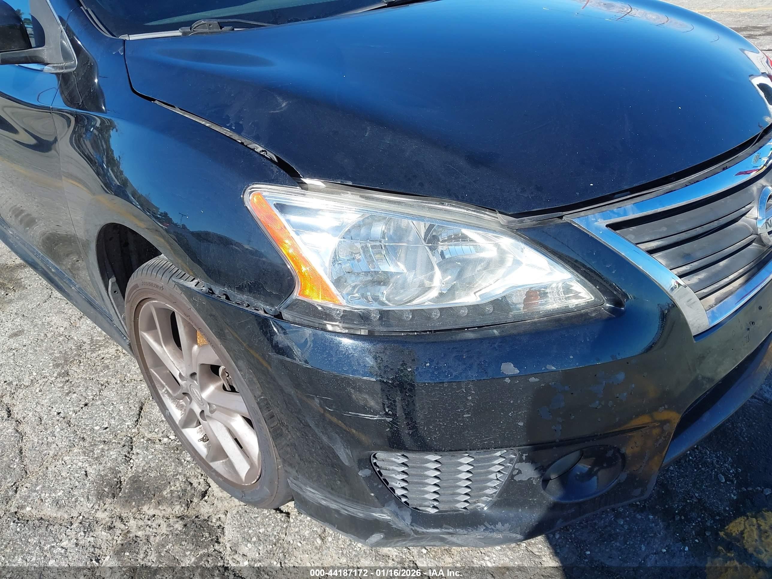 2013 Nissan Sentra Sr Black vin: 3N1AB7AP2DL752023
