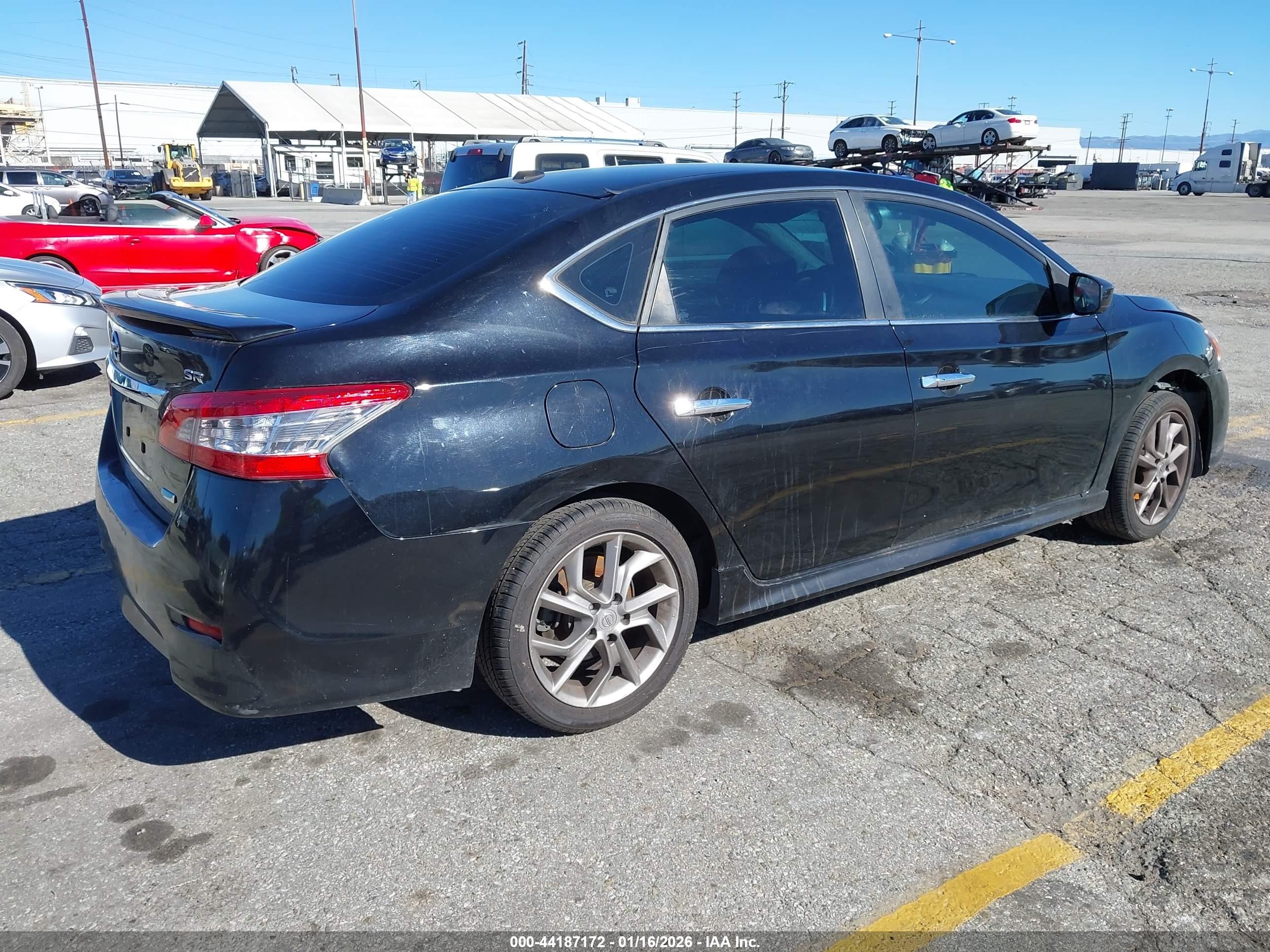 2013 Nissan Sentra Sr Black vin: 3N1AB7AP2DL752023