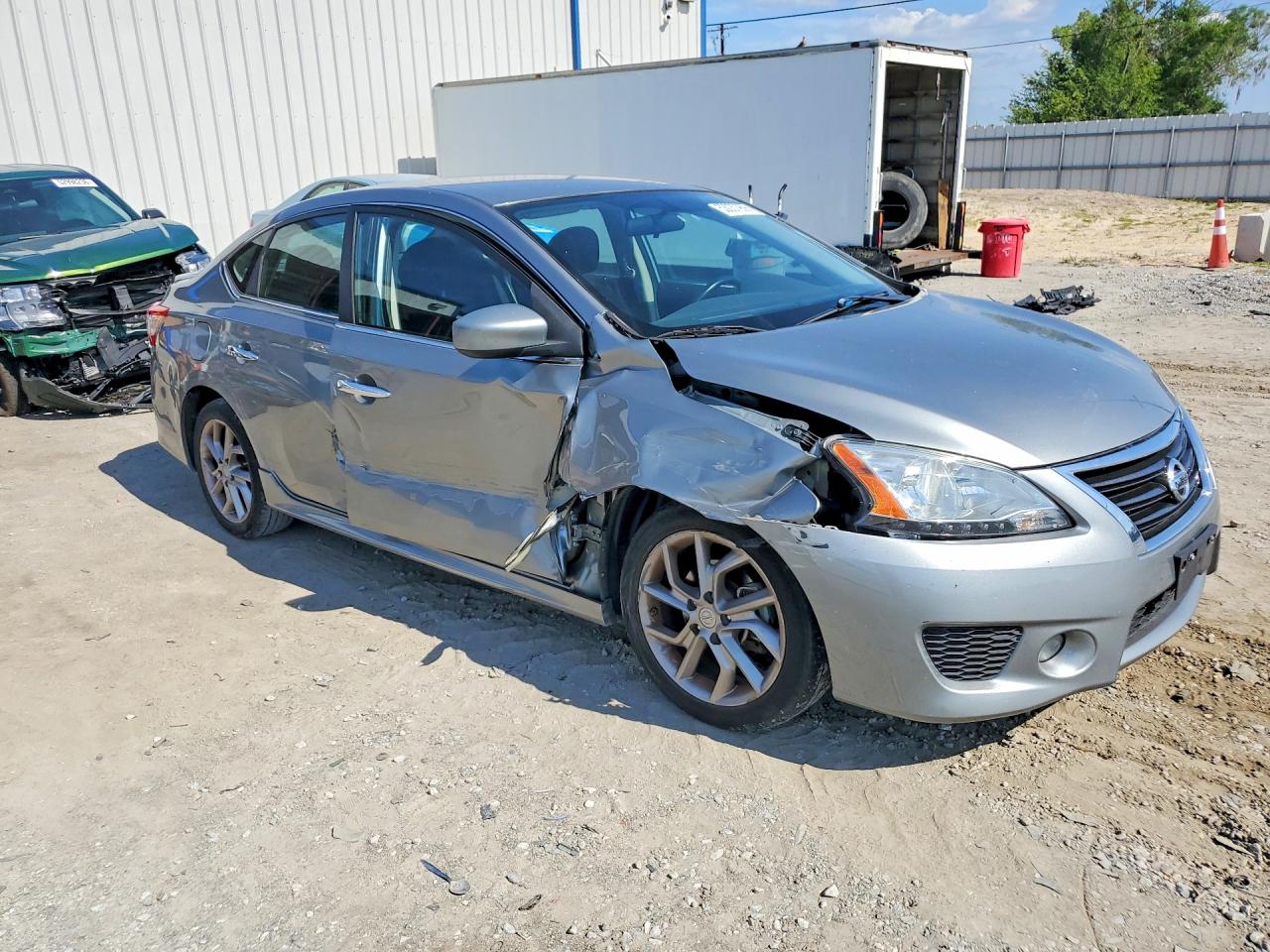 2013 Nissan Sentra S Silver vin: 3N1AB7AP2DL758274