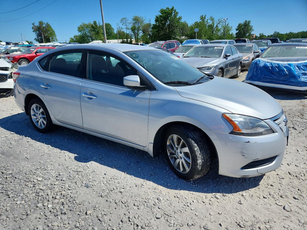 2013 Nissan Sentra S Silver vin: 3N1AB7AP2DL761739