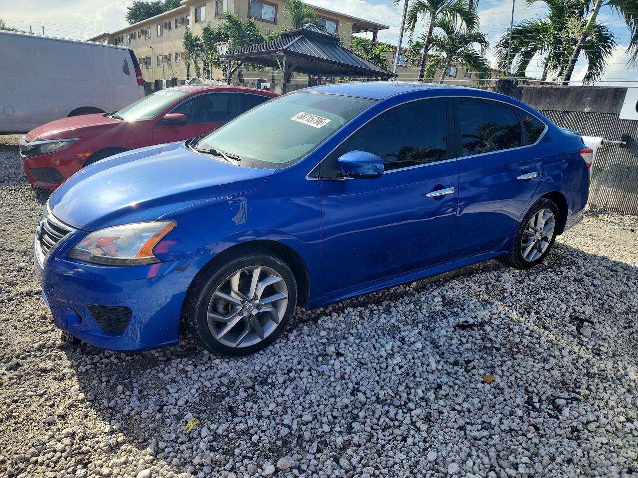 2013 Nissan Sentra S Blue vin: 3N1AB7AP2DL761918