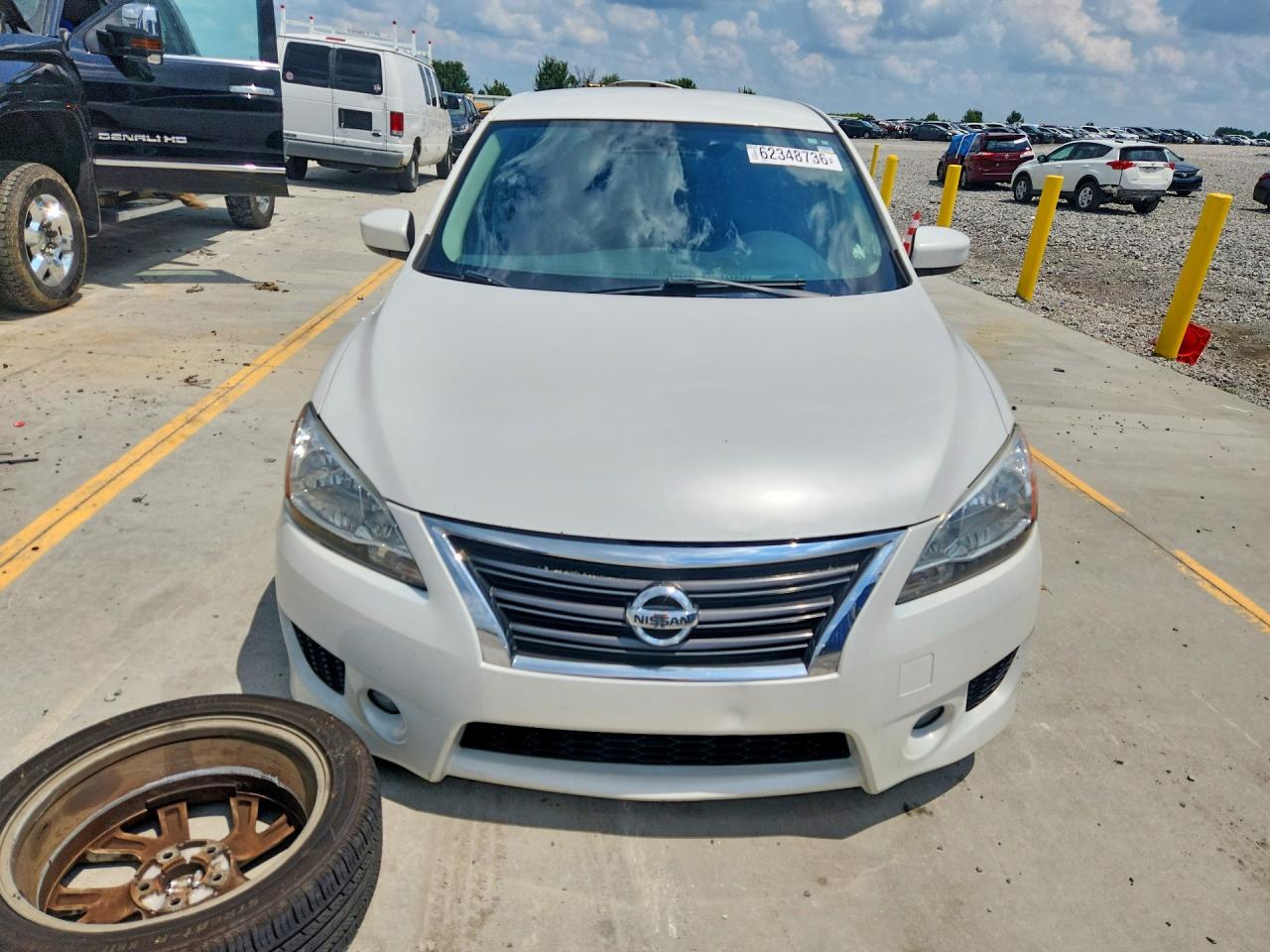 2013 Nissan Sentra S White vin: 3N1AB7AP2DL764155