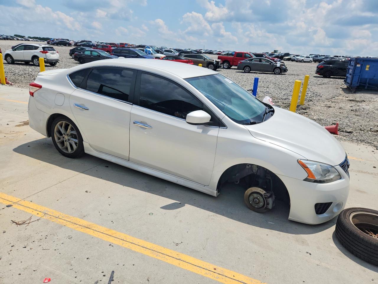 2013 Nissan Sentra S White vin: 3N1AB7AP2DL764155