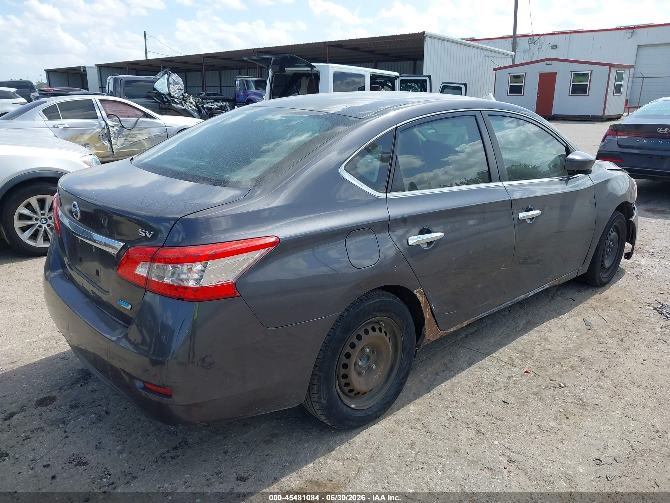 2013 Nissan Sentra Sv Gray vin: 3N1AB7AP2DL776564