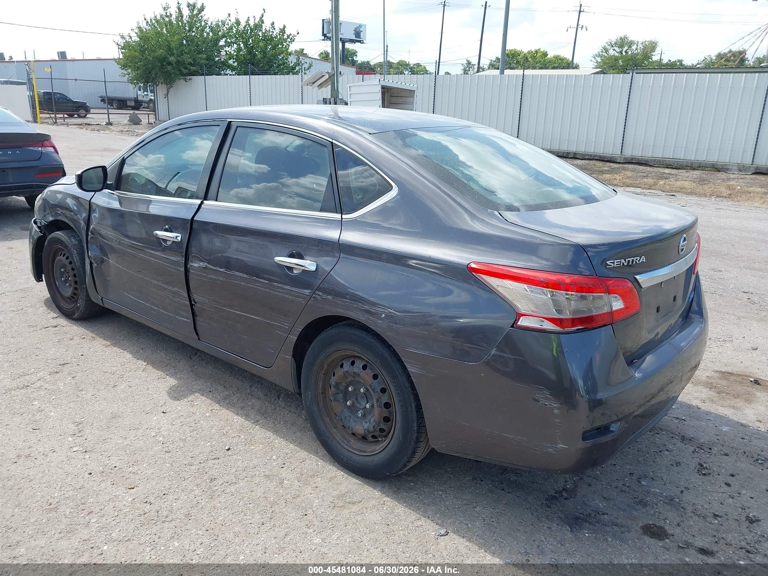 2013 Nissan Sentra Sv Gray vin: 3N1AB7AP2DL776564
