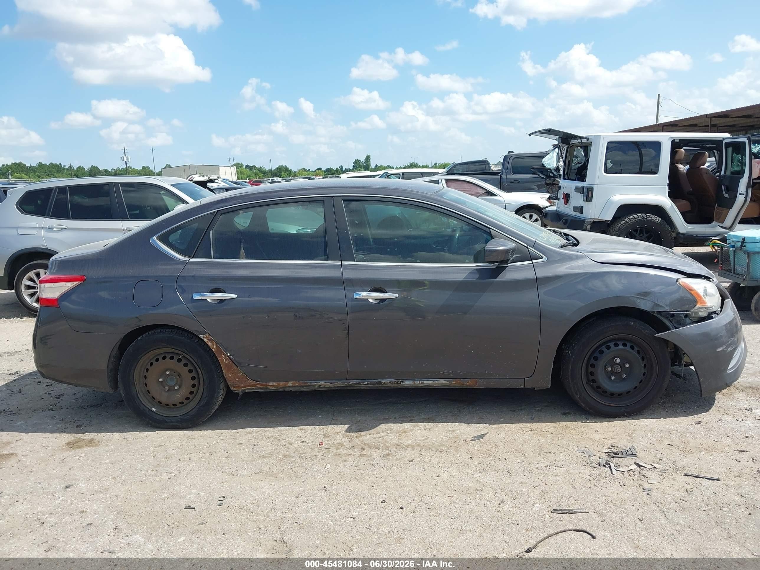 2013 Nissan Sentra Sv Gray vin: 3N1AB7AP2DL776564