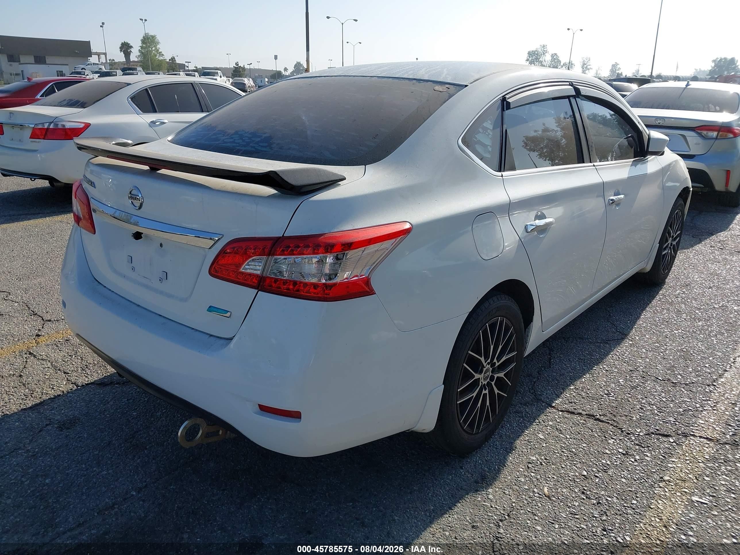 2013 Nissan Sentra S White vin: 3N1AB7AP2DL791176