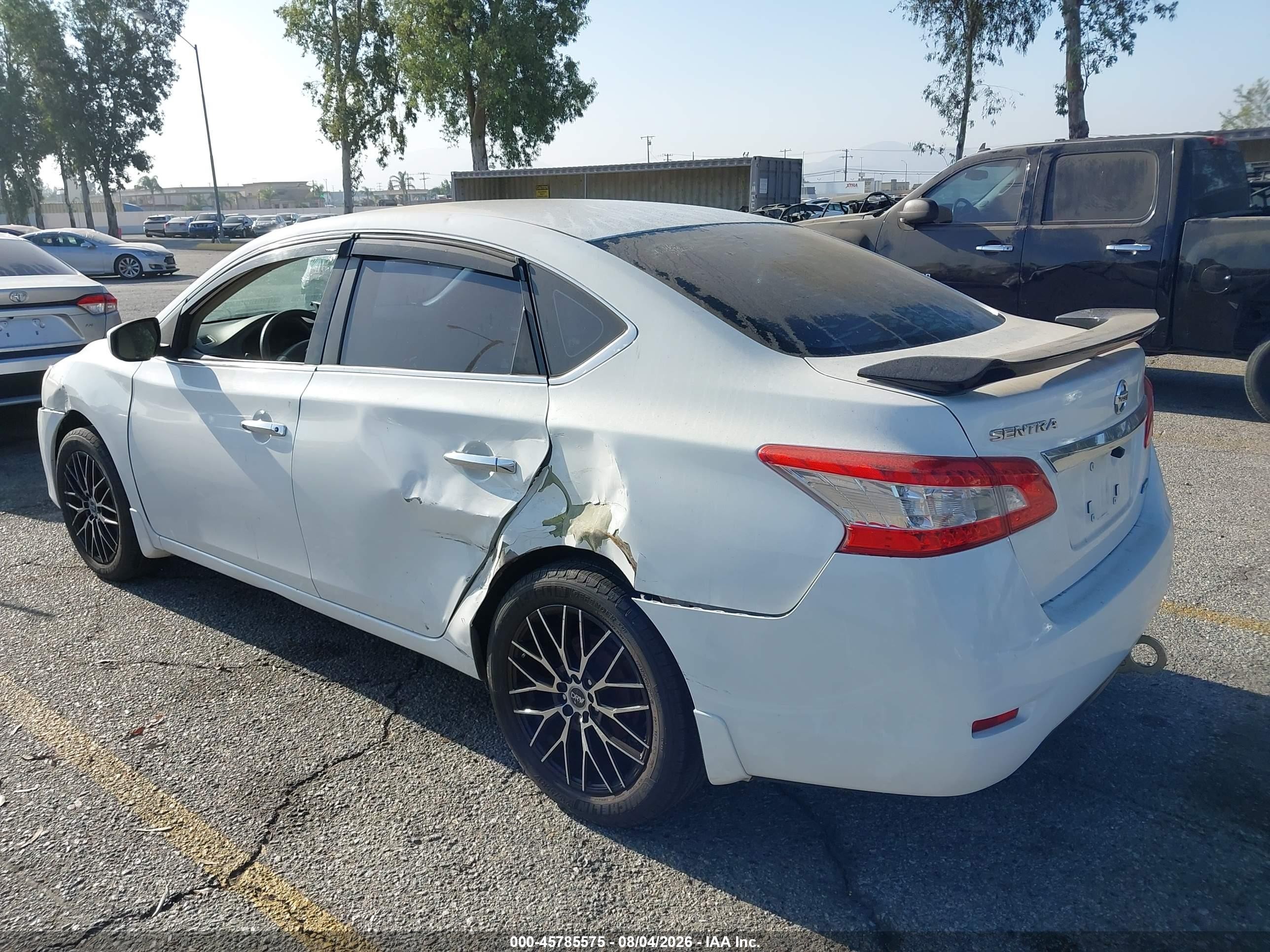 2013 Nissan Sentra S White vin: 3N1AB7AP2DL791176