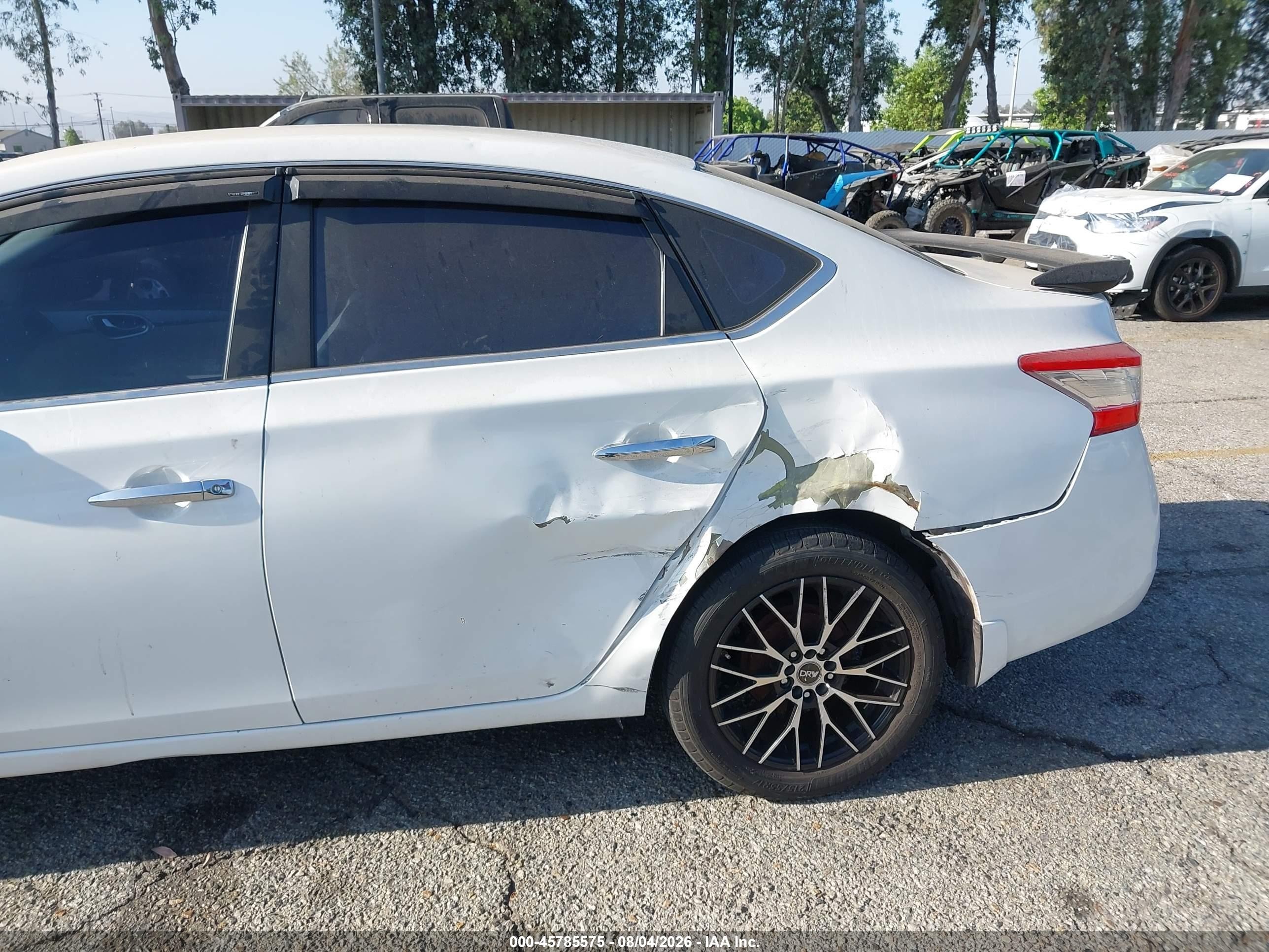 2013 Nissan Sentra S White vin: 3N1AB7AP2DL791176